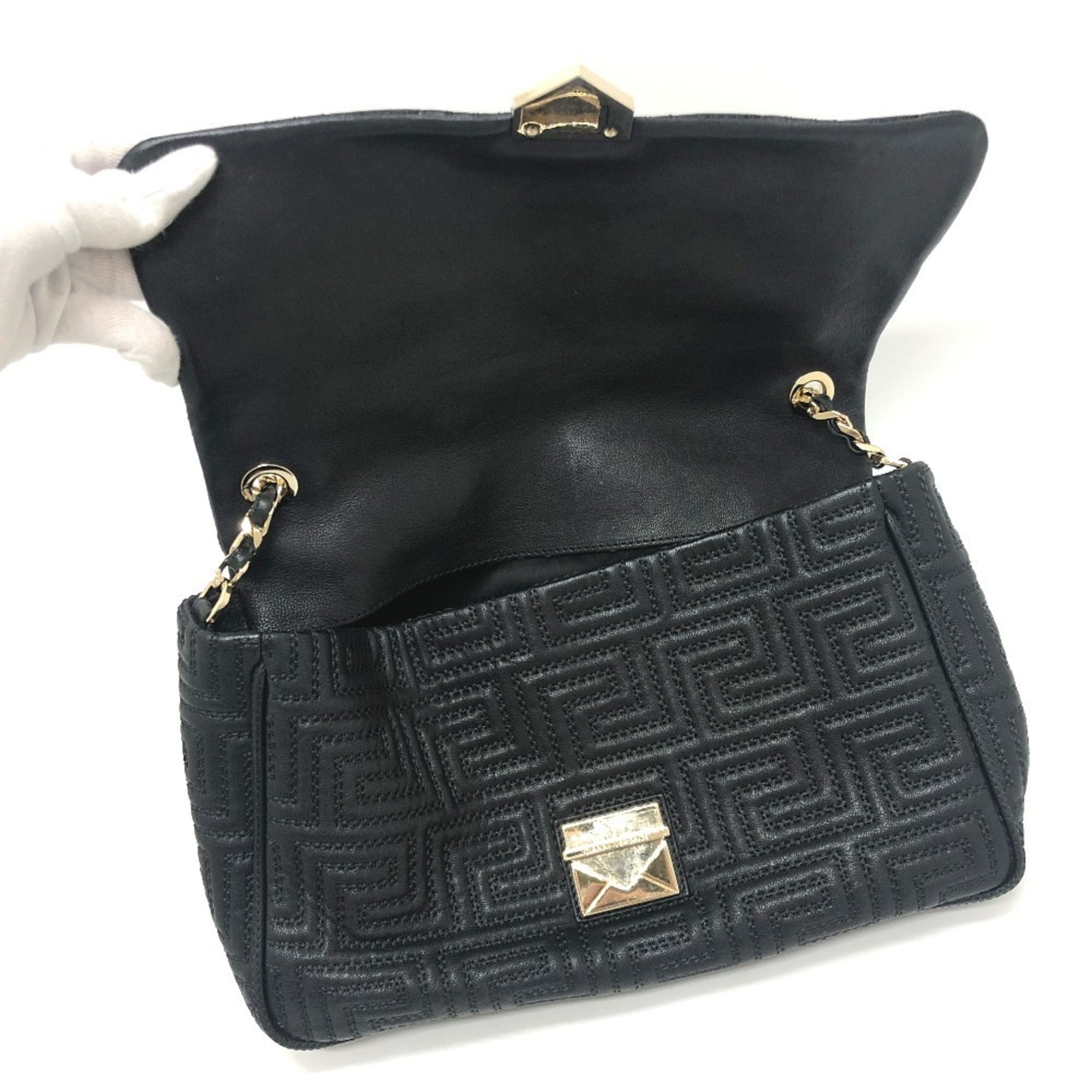 Valentino Black Leather Handbag Shoulder Bag (Pre-Owned)