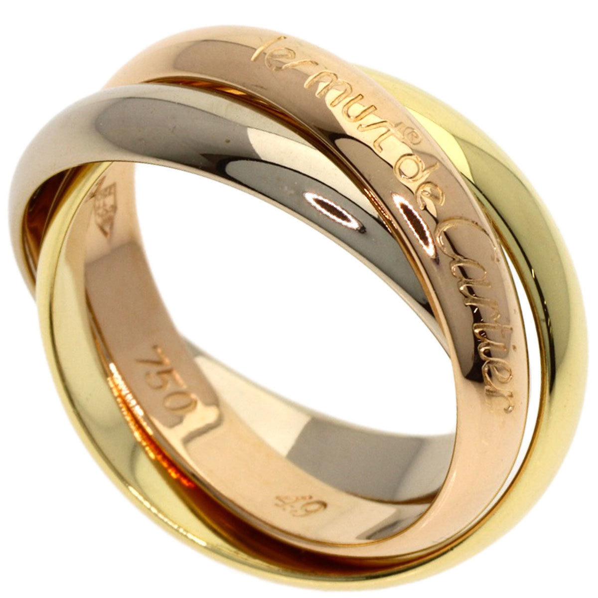 Cartier Trinity Yellow Gold (18K) Pink Gold (18K) White Gold (18K) Band Ring (Pre-Owned)