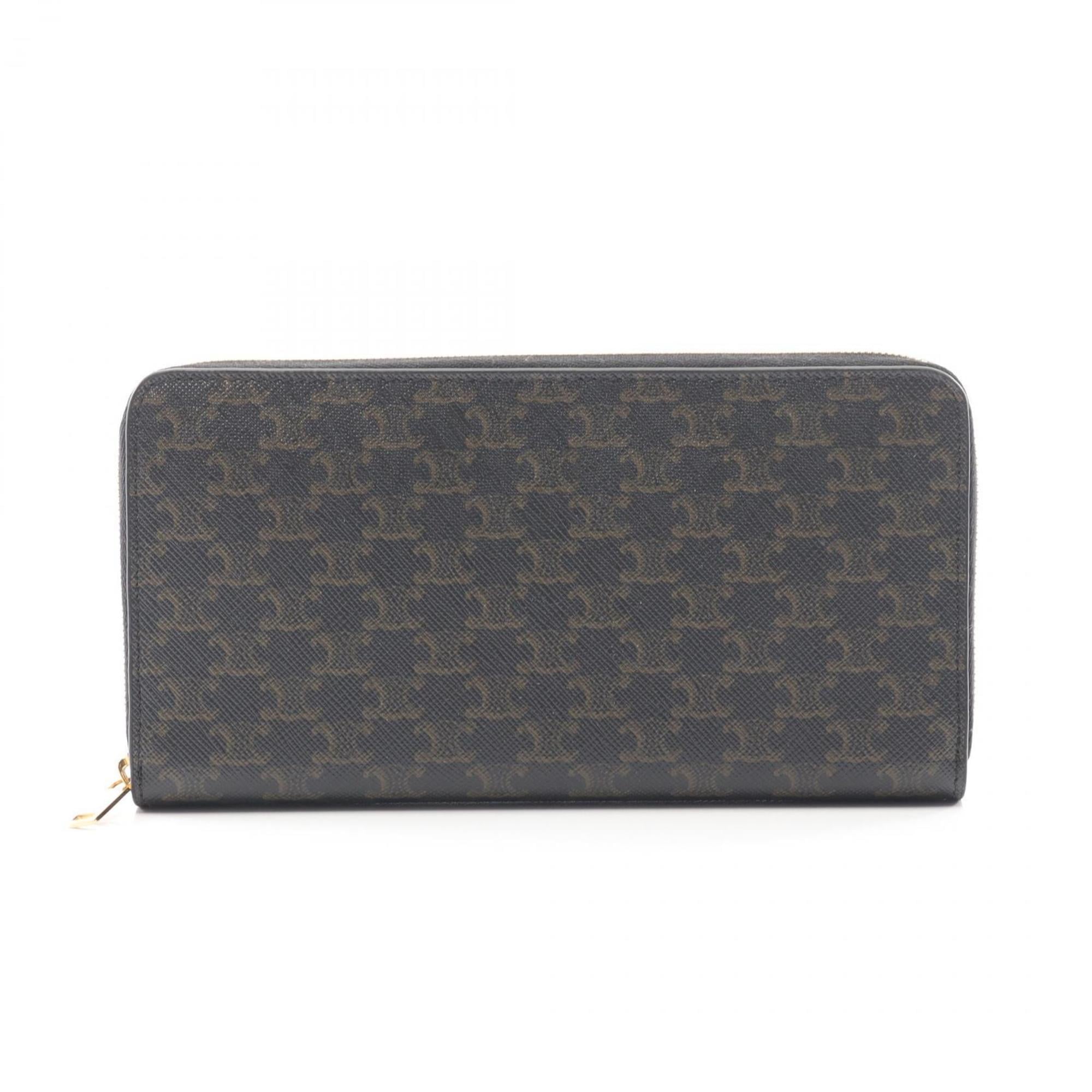 Celine Black Pvc Long Wallet (Bi-Fold) (Pre-Owned)