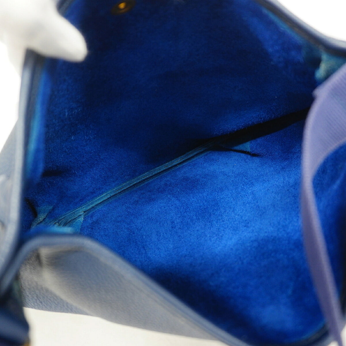 Hermes Blue Taurillon Clemence Leather Shoulder Bag (Pre-Owned)