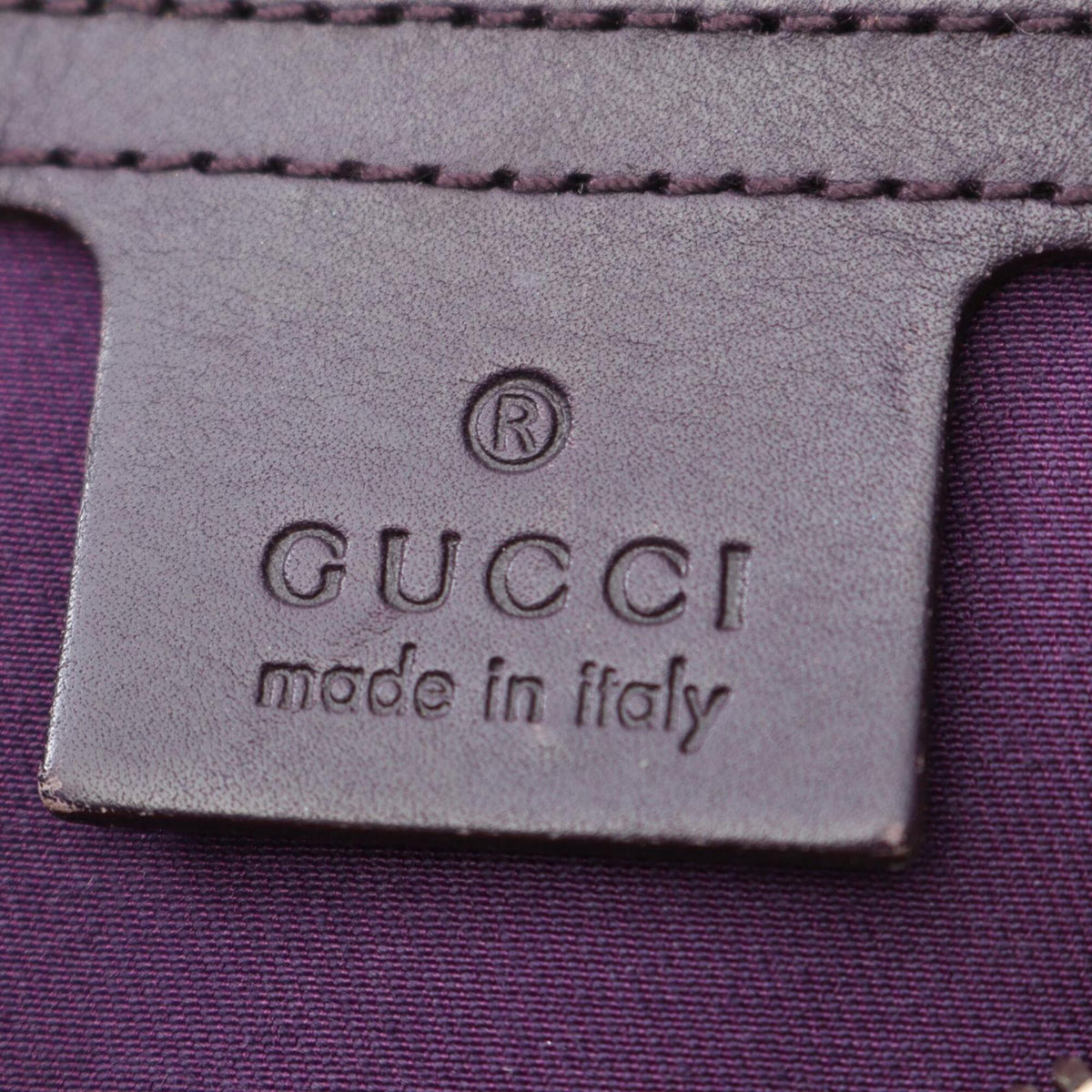 Gucci Purple Leather Handbag Shoulder Bag (Pre-Owned)