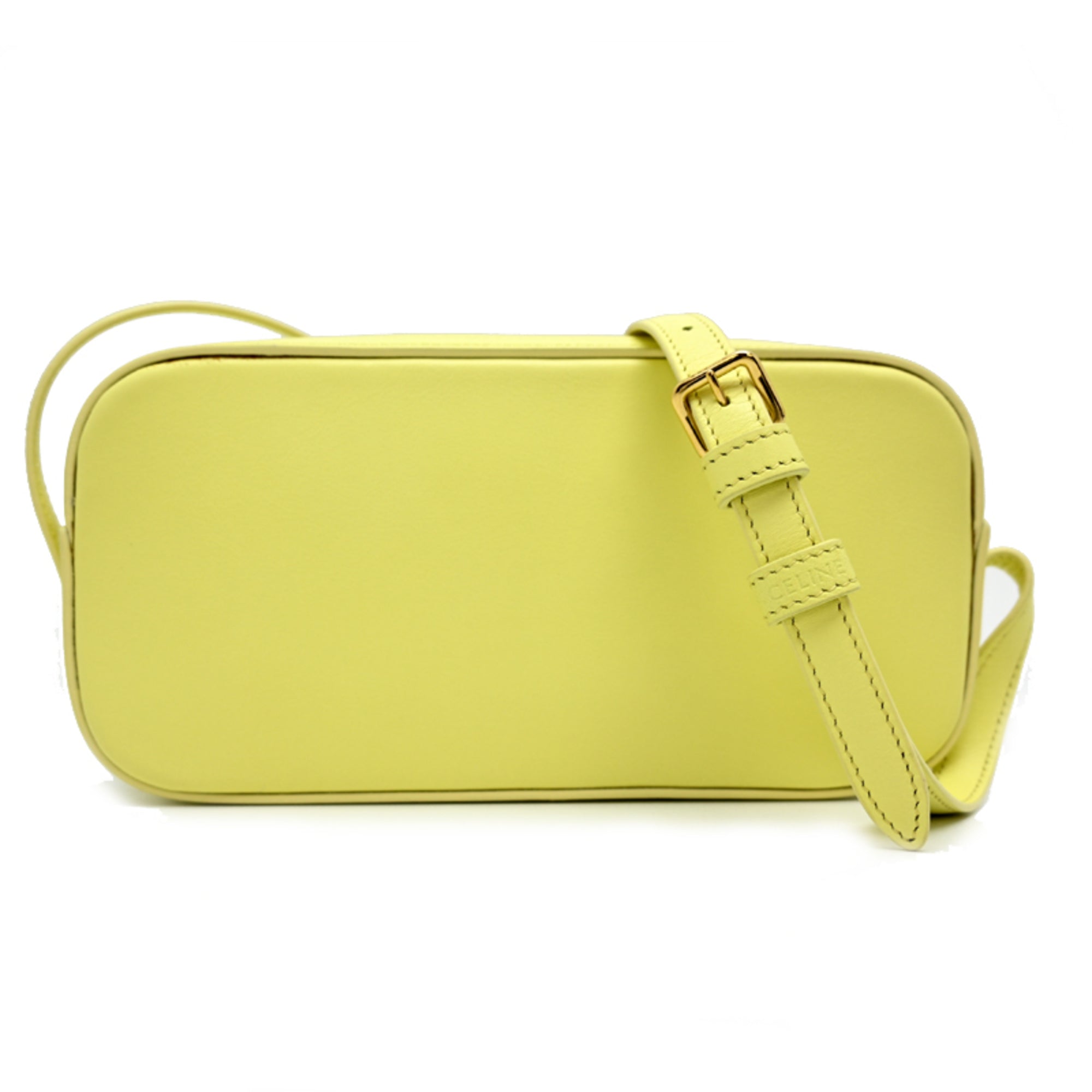Celine Yellow Leather Shoulder Bag (Pre-Owned)