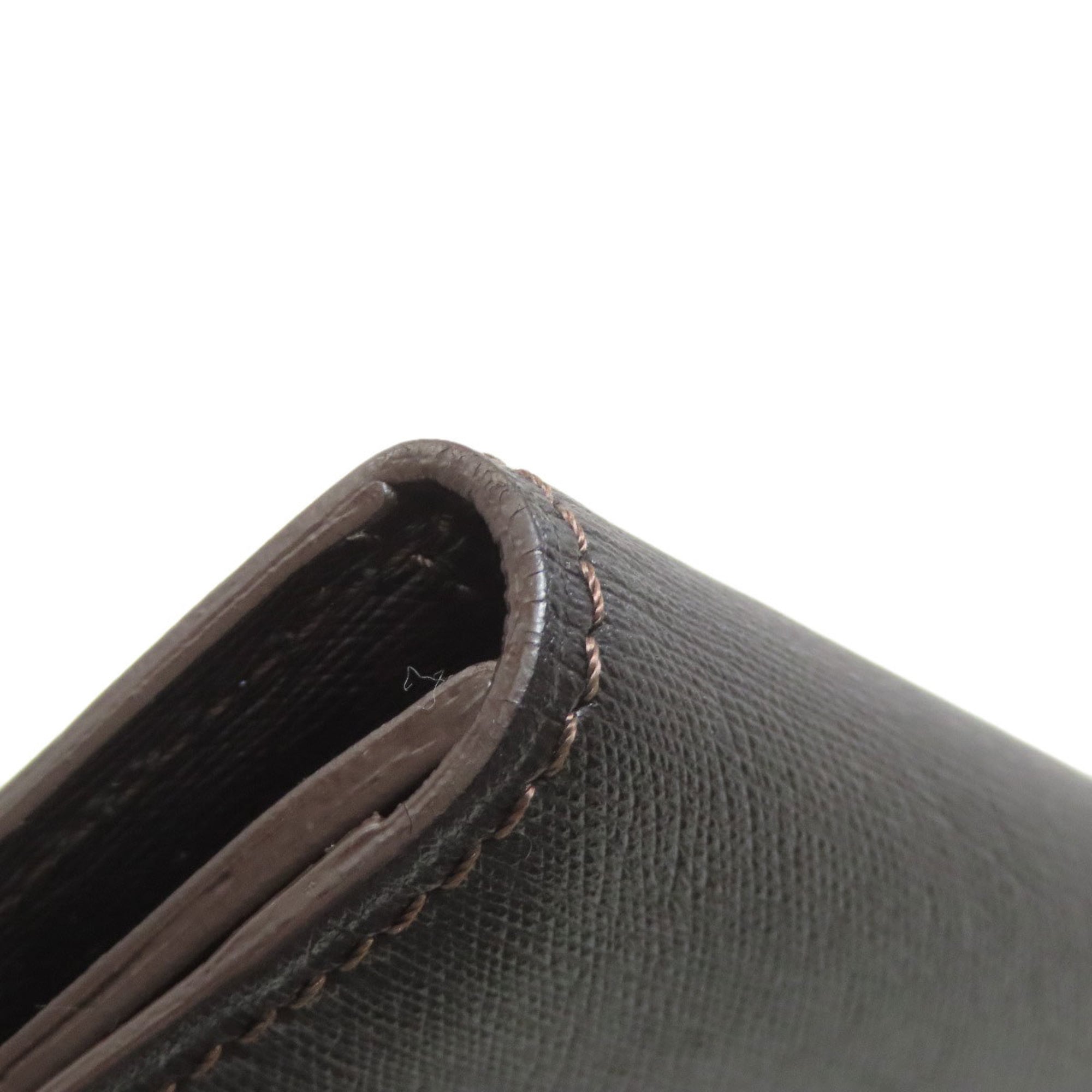 Dunhill Dark Brown Leather Long Wallet (Bi-Fold) (Pre-Owned)