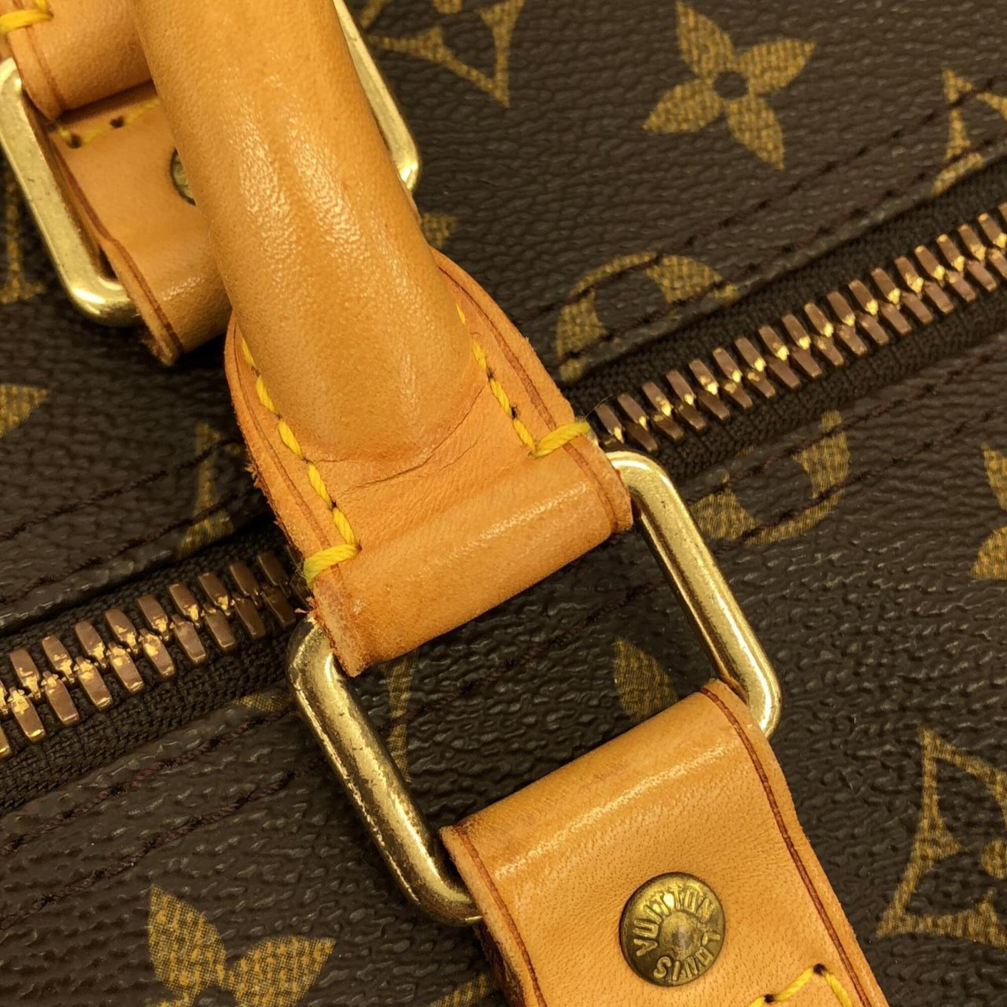 Louis Vuitton Monogram Marron Coated Canvas Boston Bag (Pre-Owned)