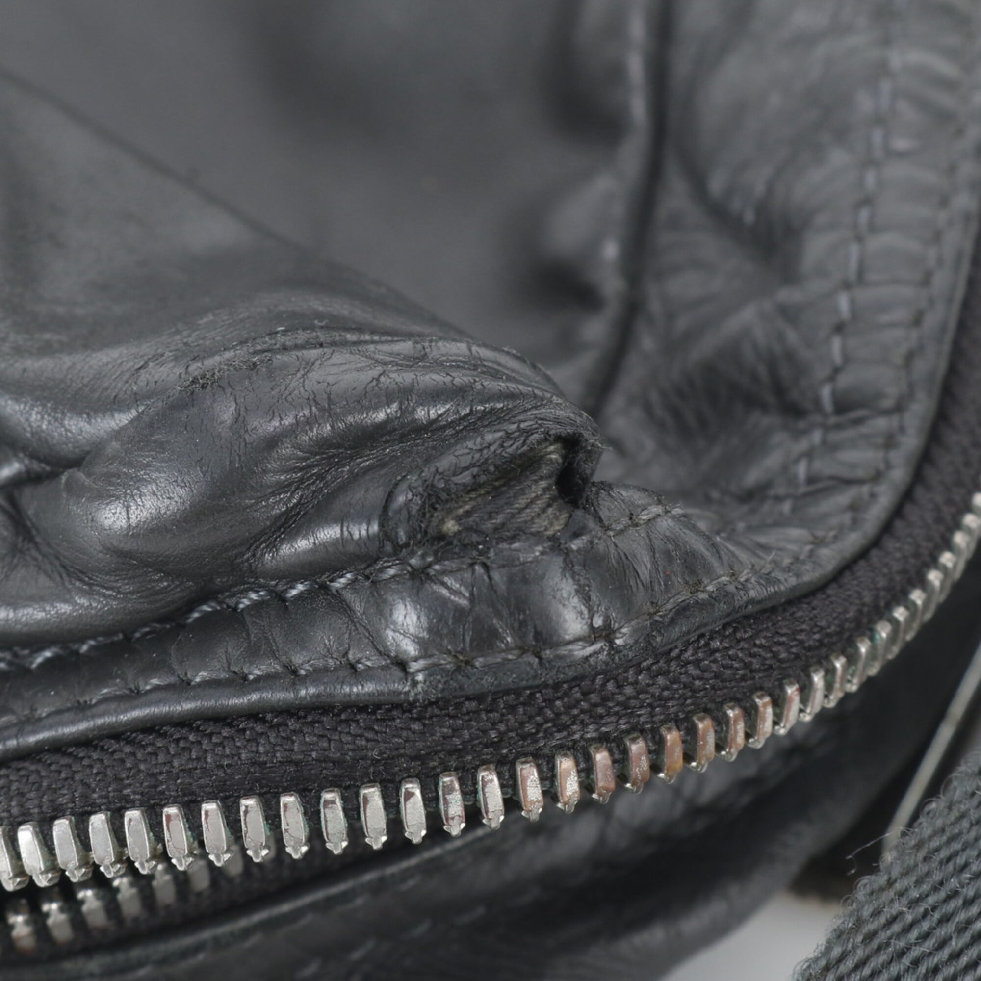 Louis Vuitton Gray Leather Fanny Pack Sling Bag (Pre-Owned)