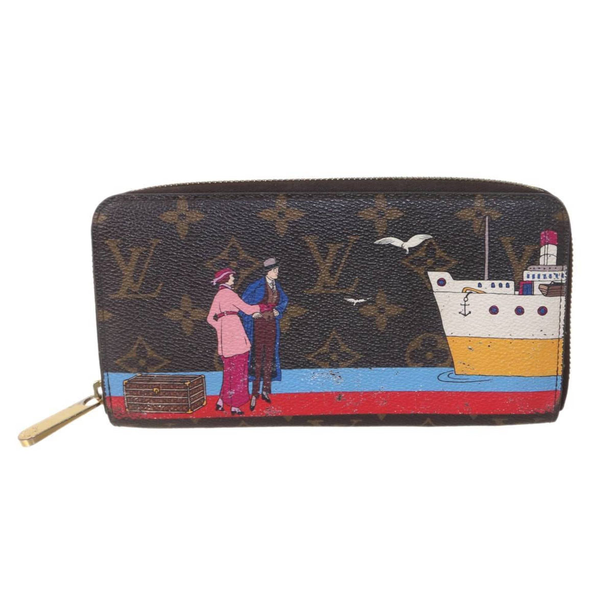 Louis Vuitton Monogram Brown Long Wallet (Bi-Fold) (Pre-Owned)