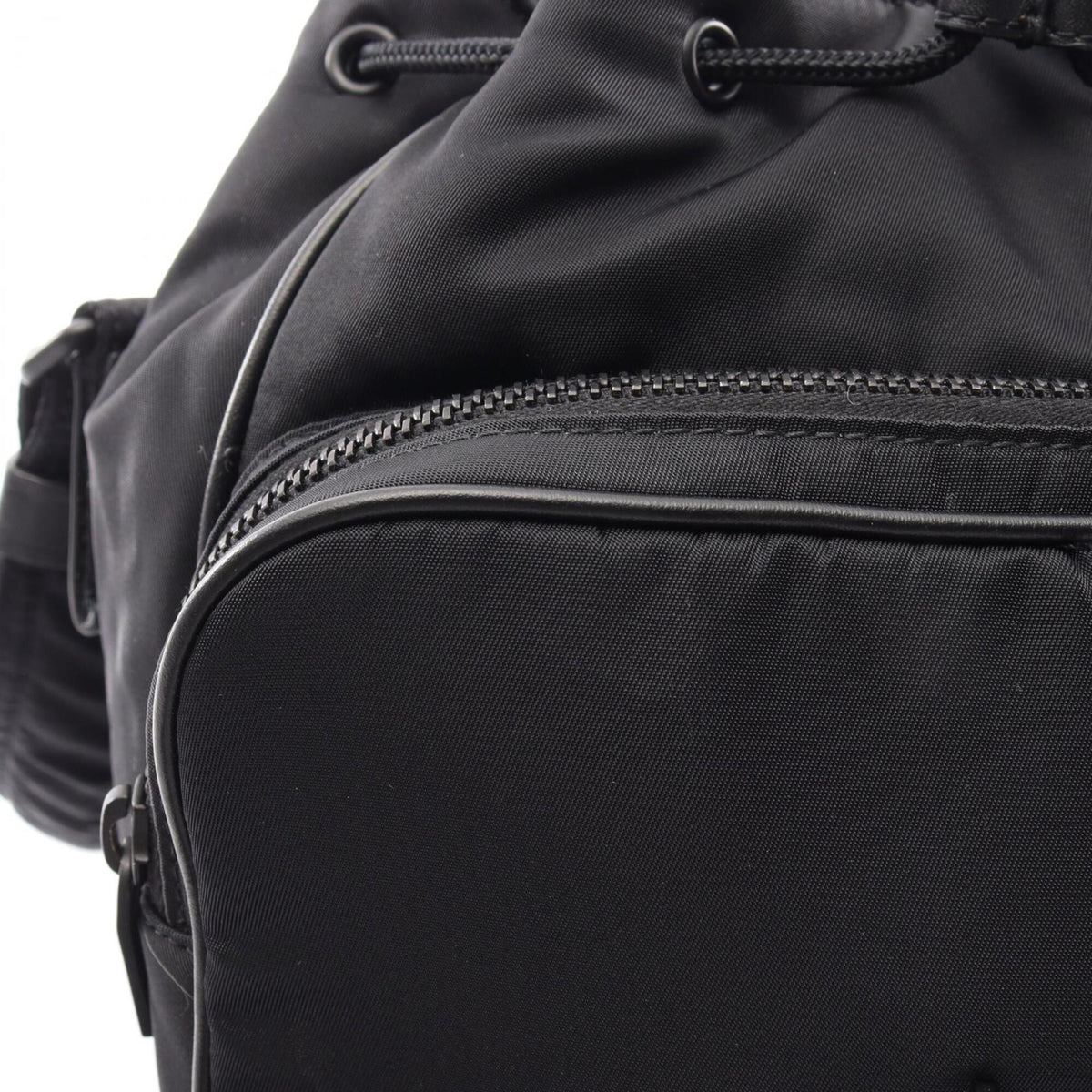 Yves Saint Laurent Black Nylon Leather Handbag Shoulder Bag (Pre-Owned)