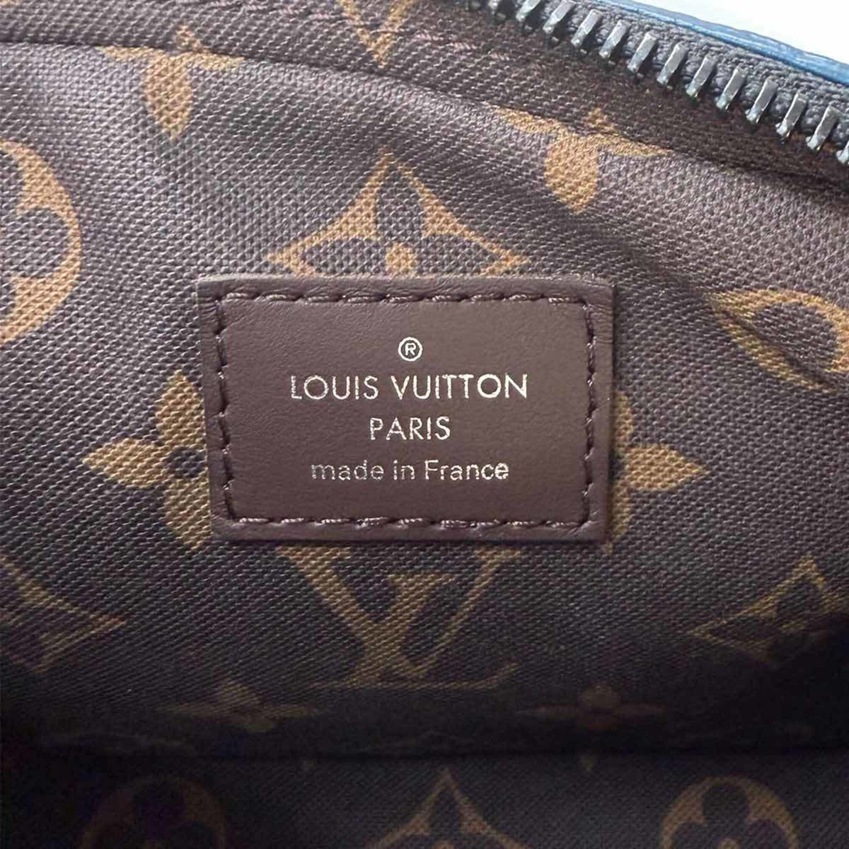 Louis Vuitton Blue Monogram Canvas Shoulder Bag (Pre-Owned)