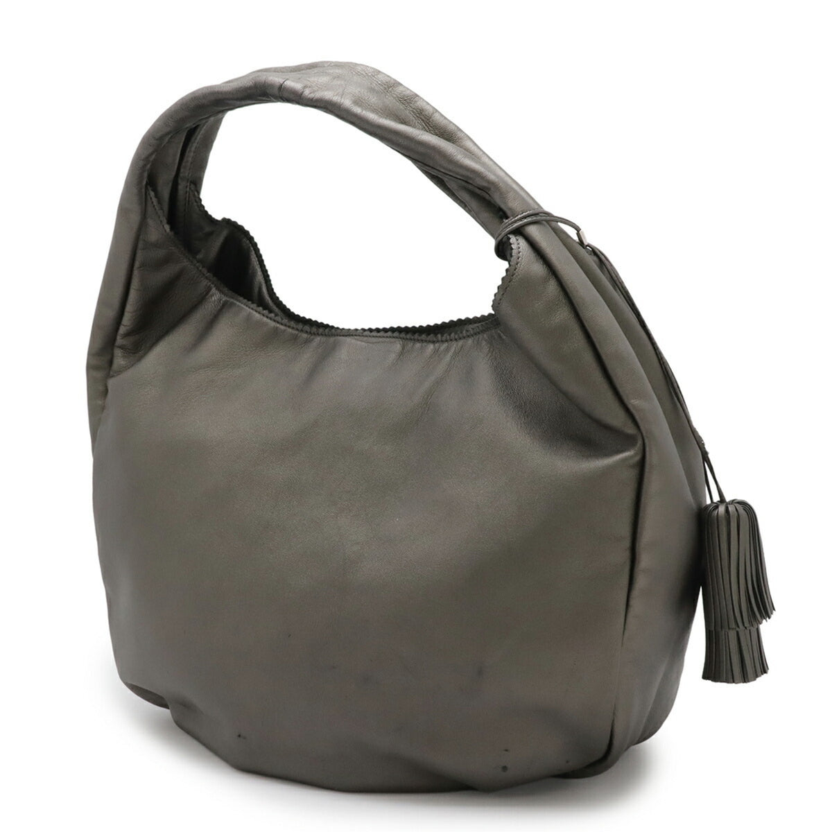 Loewe Metallic Silver Leather Handbag Shoulder Bag (Pre-Owned)