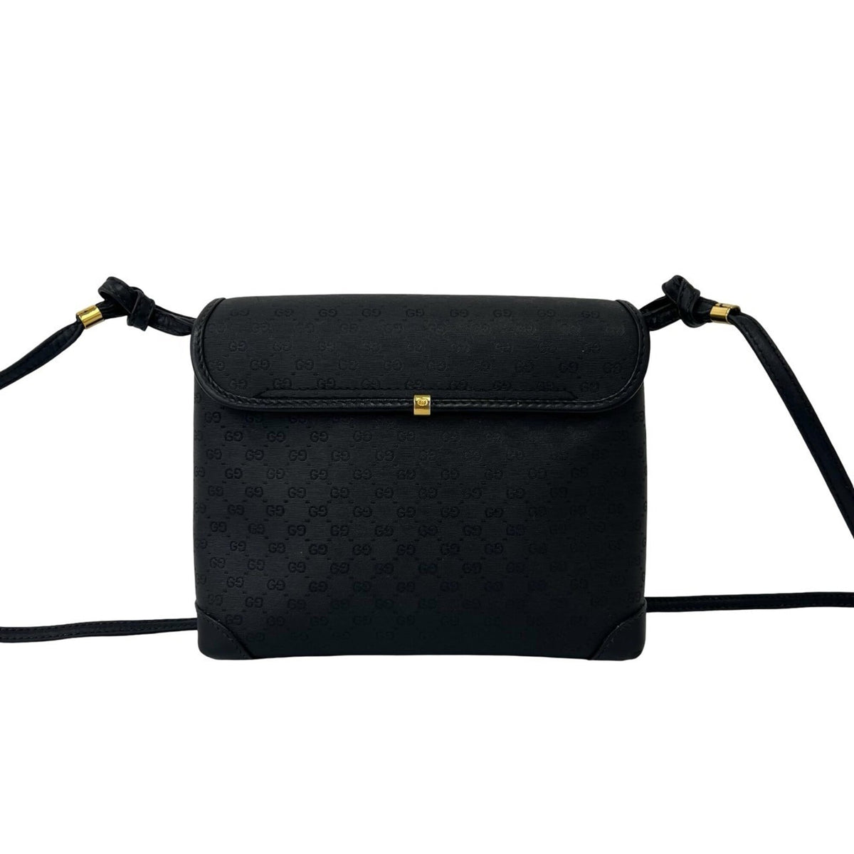 Gucci Black Leather Pvc Pochette Shoulder Bag (Pre-Owned)