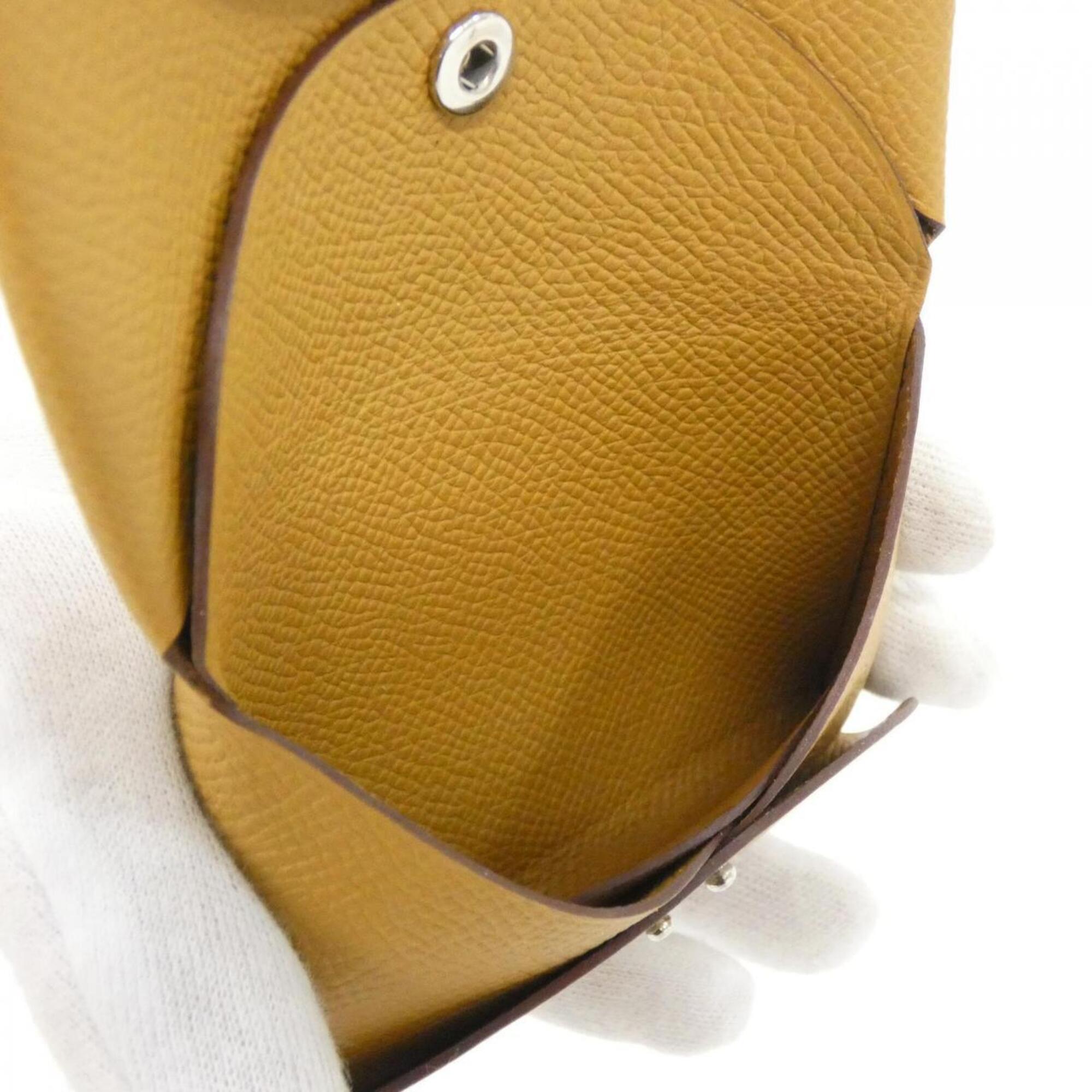 Hermes Brown Epsom Leather Coin Purse/Coin Case (Pre-Owned)