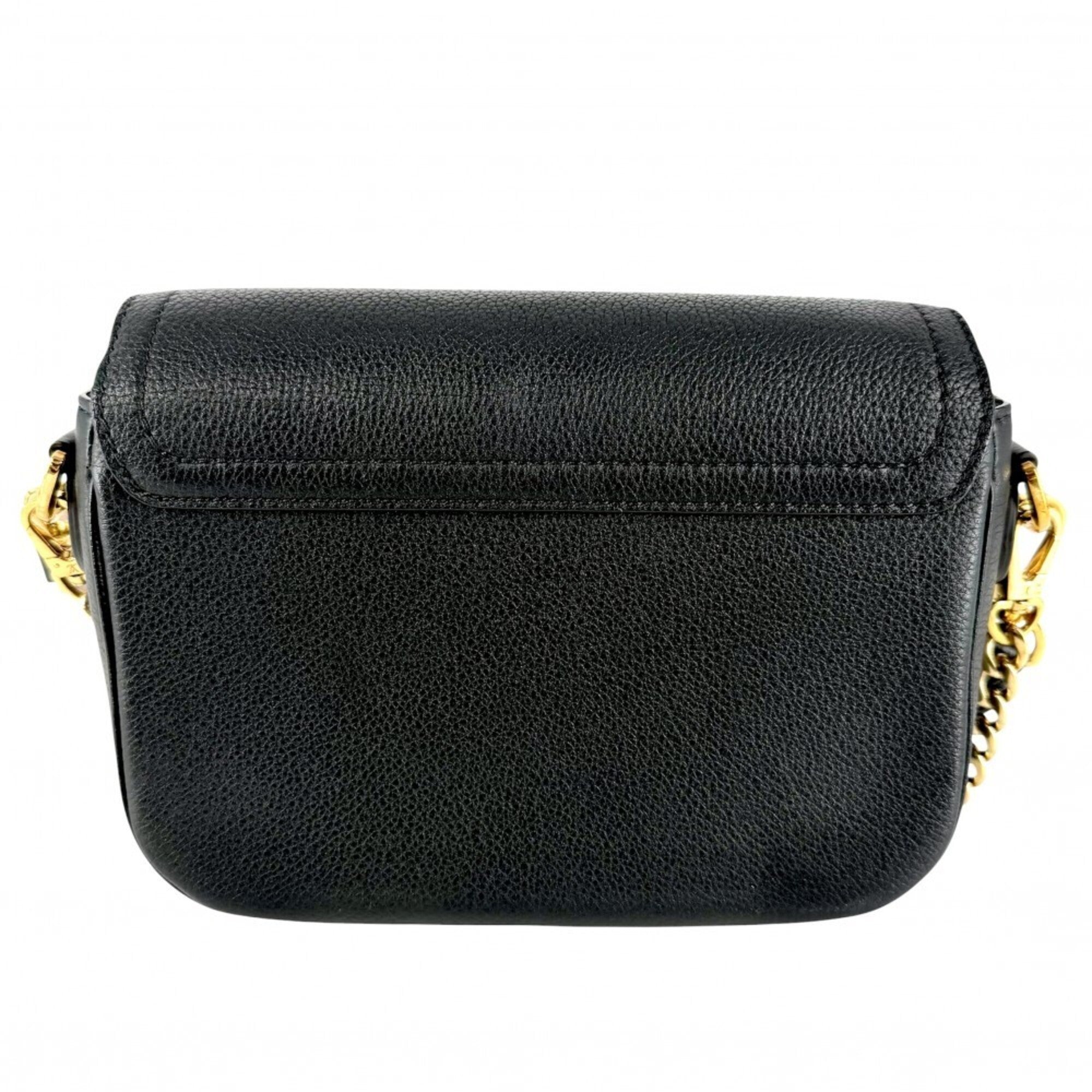 Louis Vuitton Black Ivory Leather Handbag Shoulder Bag (Pre-Owned)