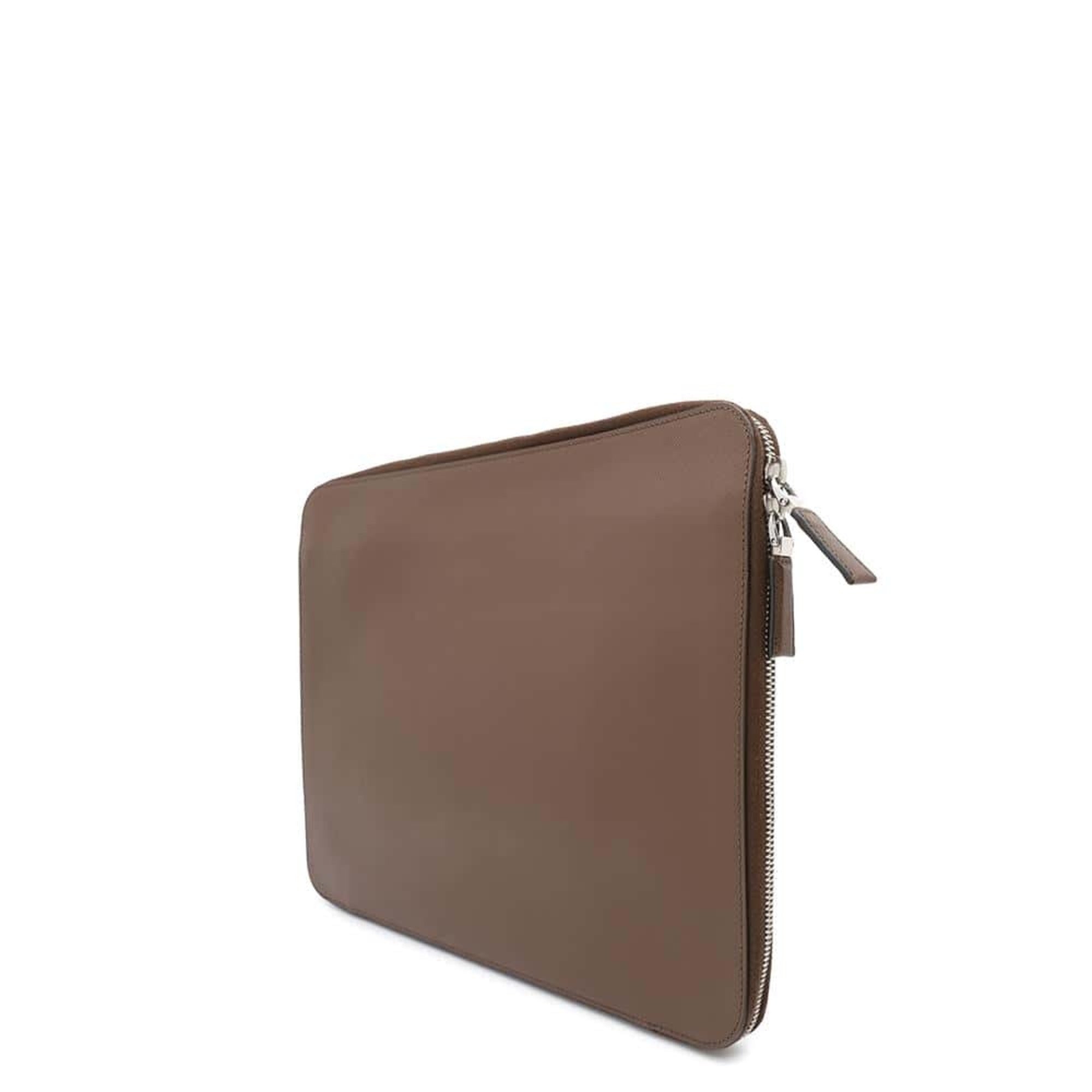 Prada Brown Leather Clutch Bag (Pre-Owned)
