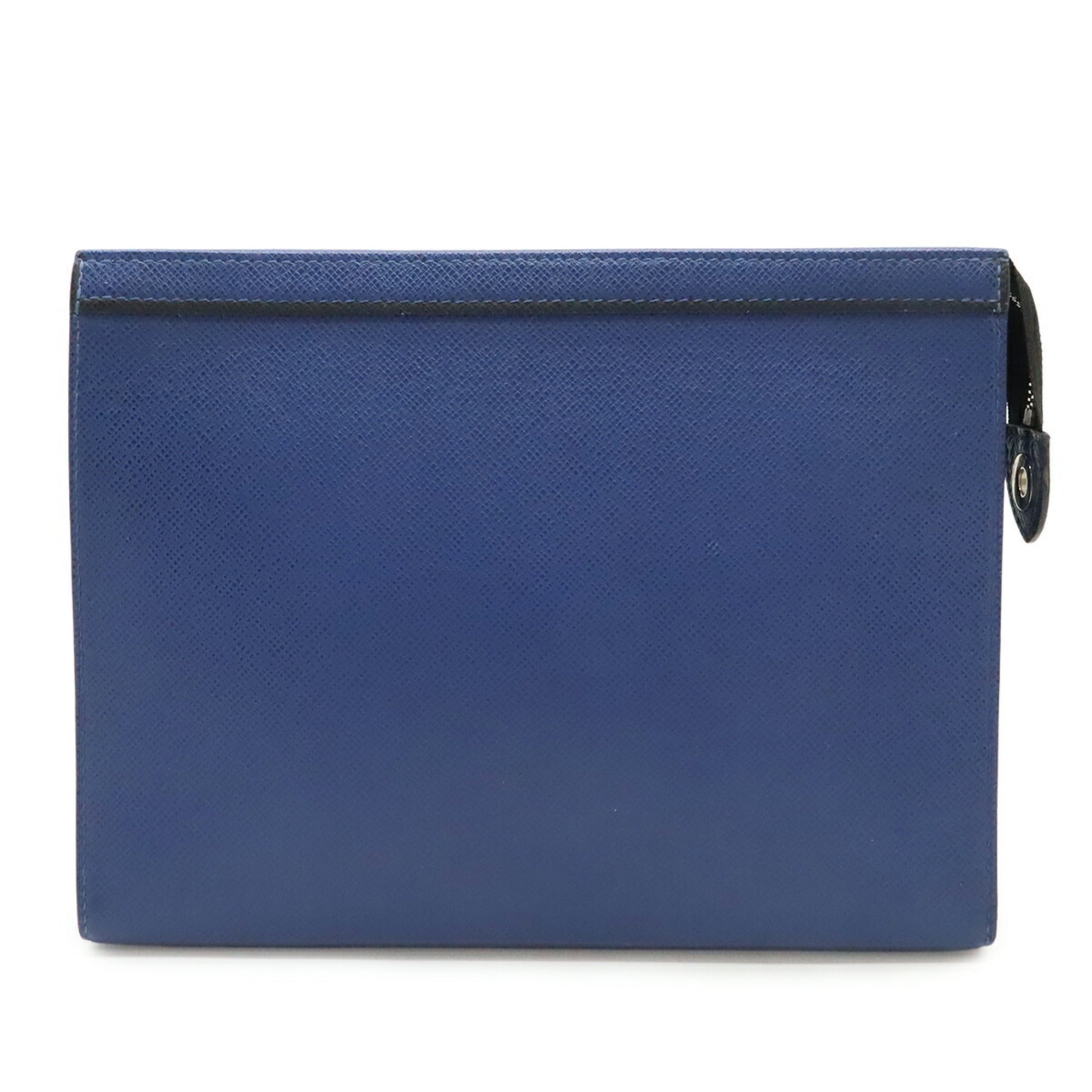 Louis Vuitton Blue Cobalt Taiga Leather Leather Clutch Bag Pochette (Pre-Owned)