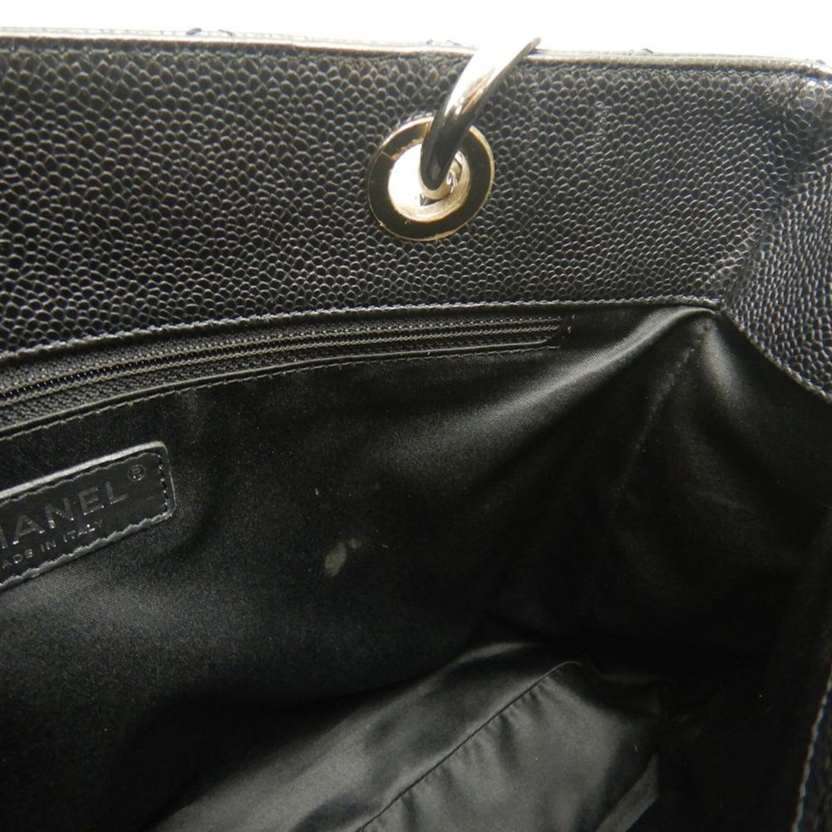 Chanel Black Grained Calfskin Tote Bag (Pre-Owned)