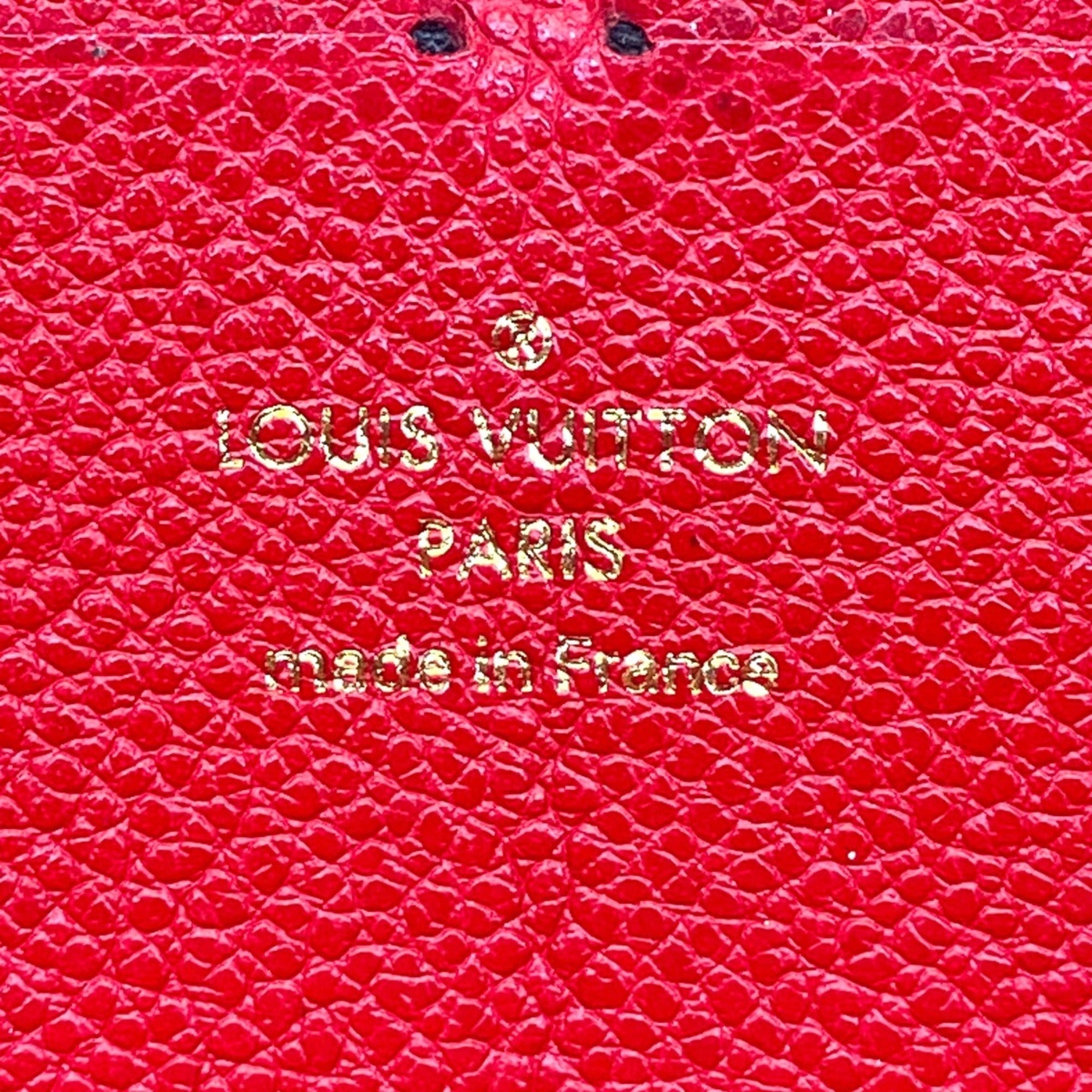 Louis Vuitton Galle Monogram Red Color Monogram Empreinte Long Wallet (Bi-Fold) (Pre-Owned)