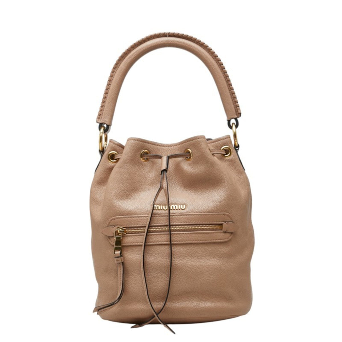 Miu Miu Pink Beige Leather Handbag (Pre-Owned)
