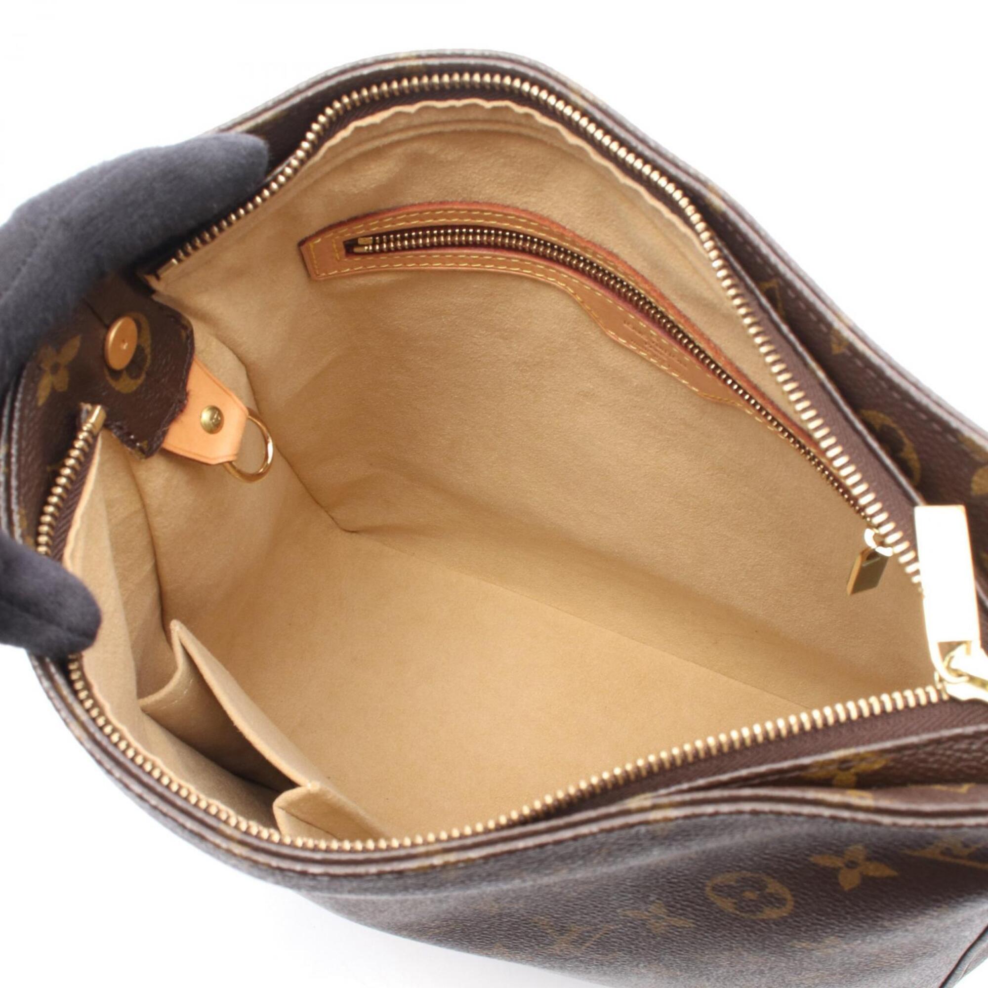 Louis Vuitton Brown Monogram Leather Coated Canvas Handbag Shoulder Bag (Pre-Owned)