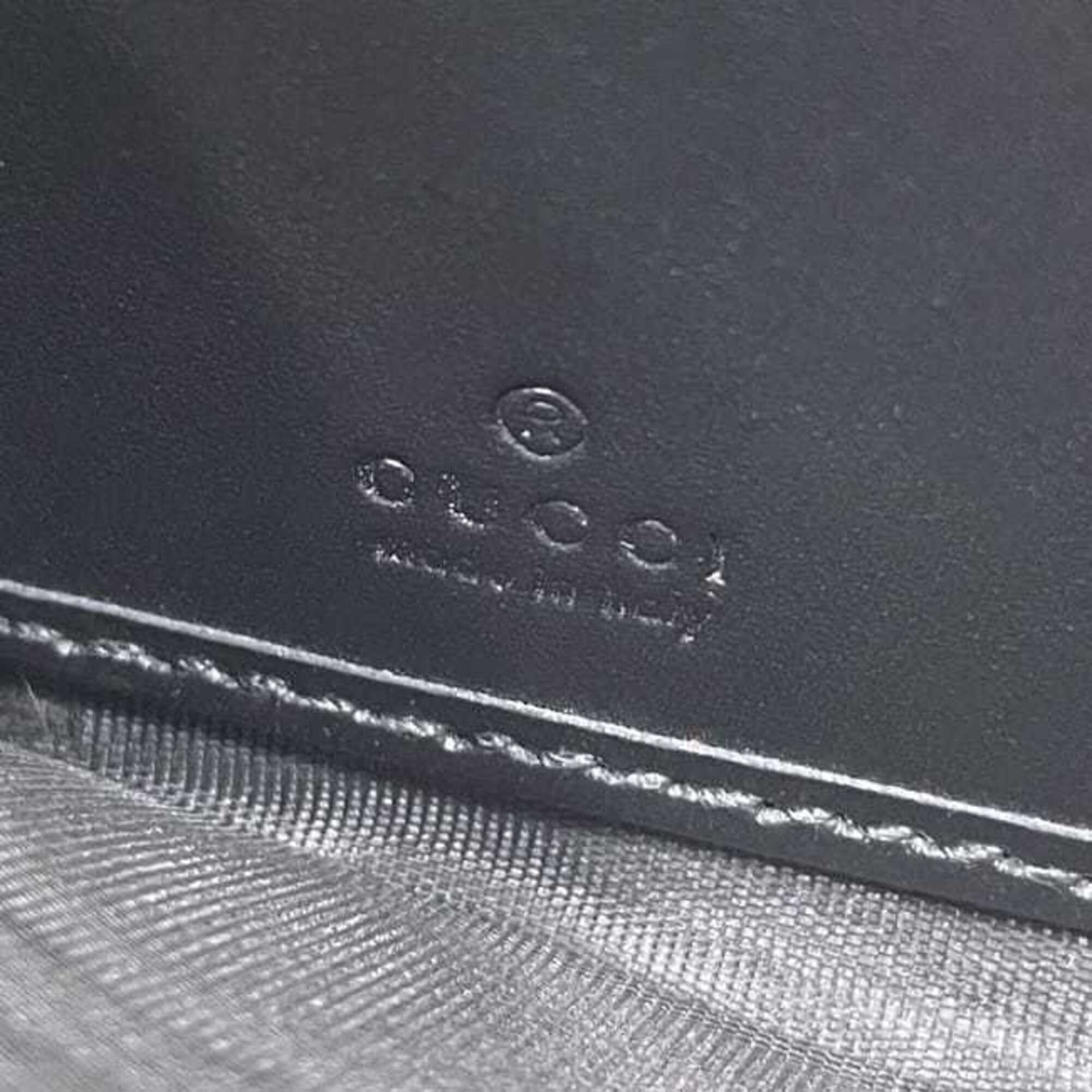Gucci Black Leather Long Wallet (Bi-Fold) (Pre-Owned)