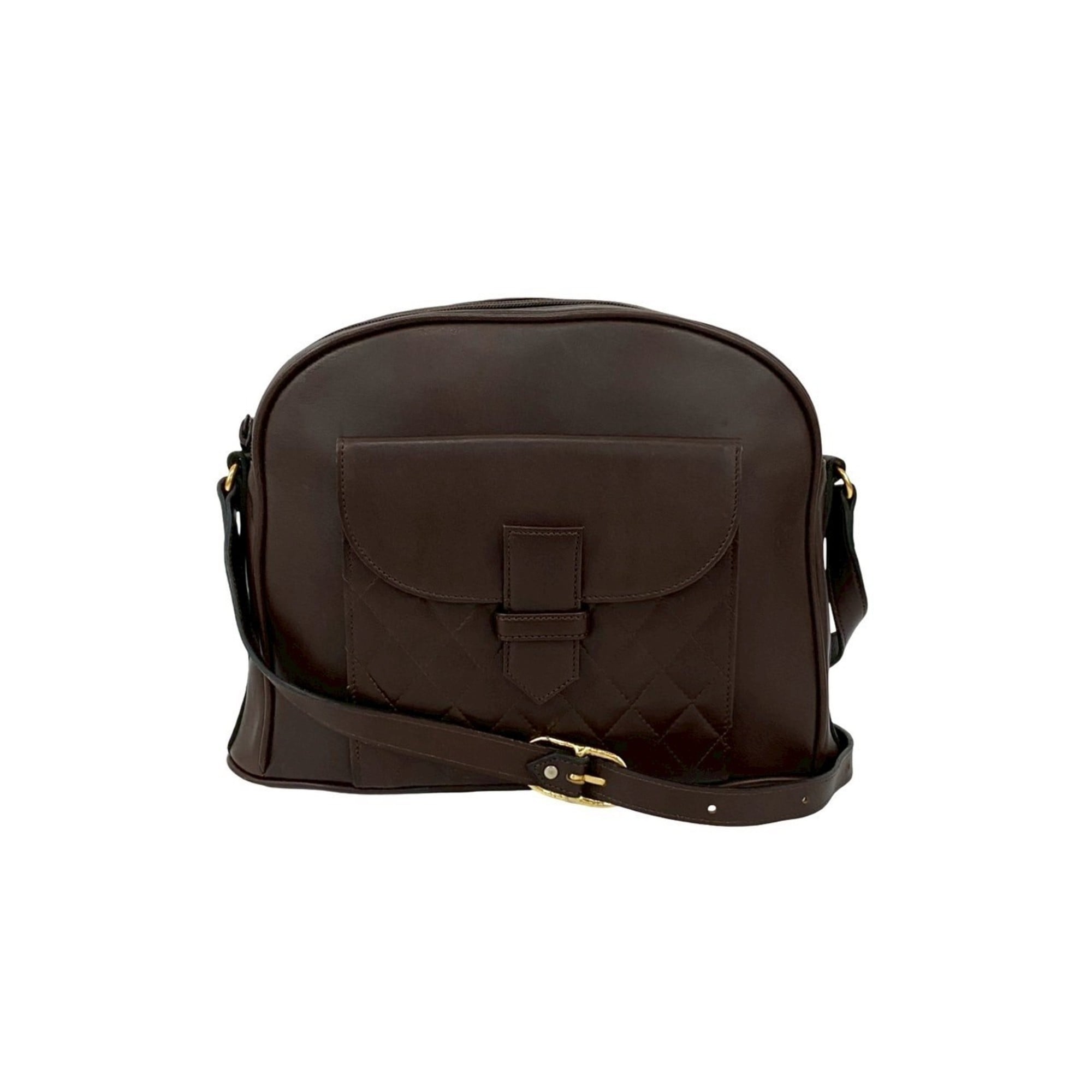 Yves Saint Laurent Brown Leather Pochette Shoulder Bag (Pre-Owned)