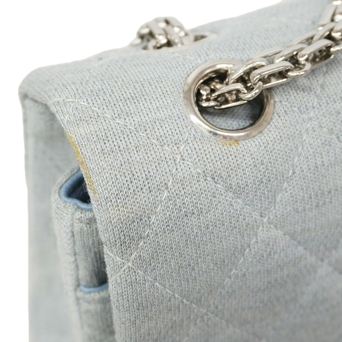 Chanel Blue Cotton Shoulder Bag (Pre-Owned)