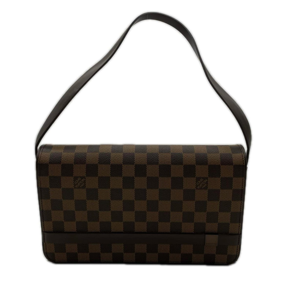 Louis Vuitton Damier Beige Brown Coated Canvas Leather Shoulder Bag (Pre-Owned)