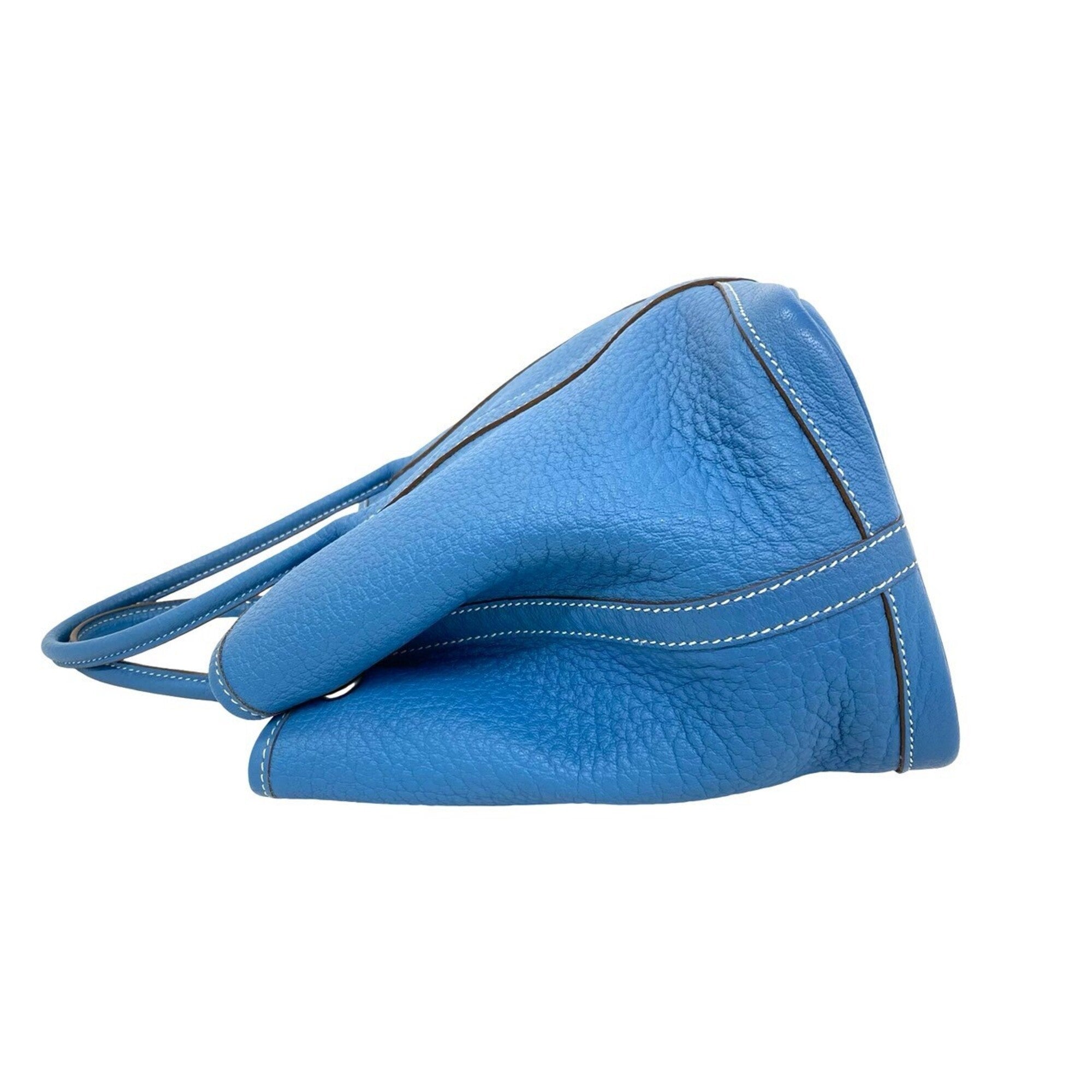 Hermes Blue Buffalo Leather Handbag (Pre-Owned)