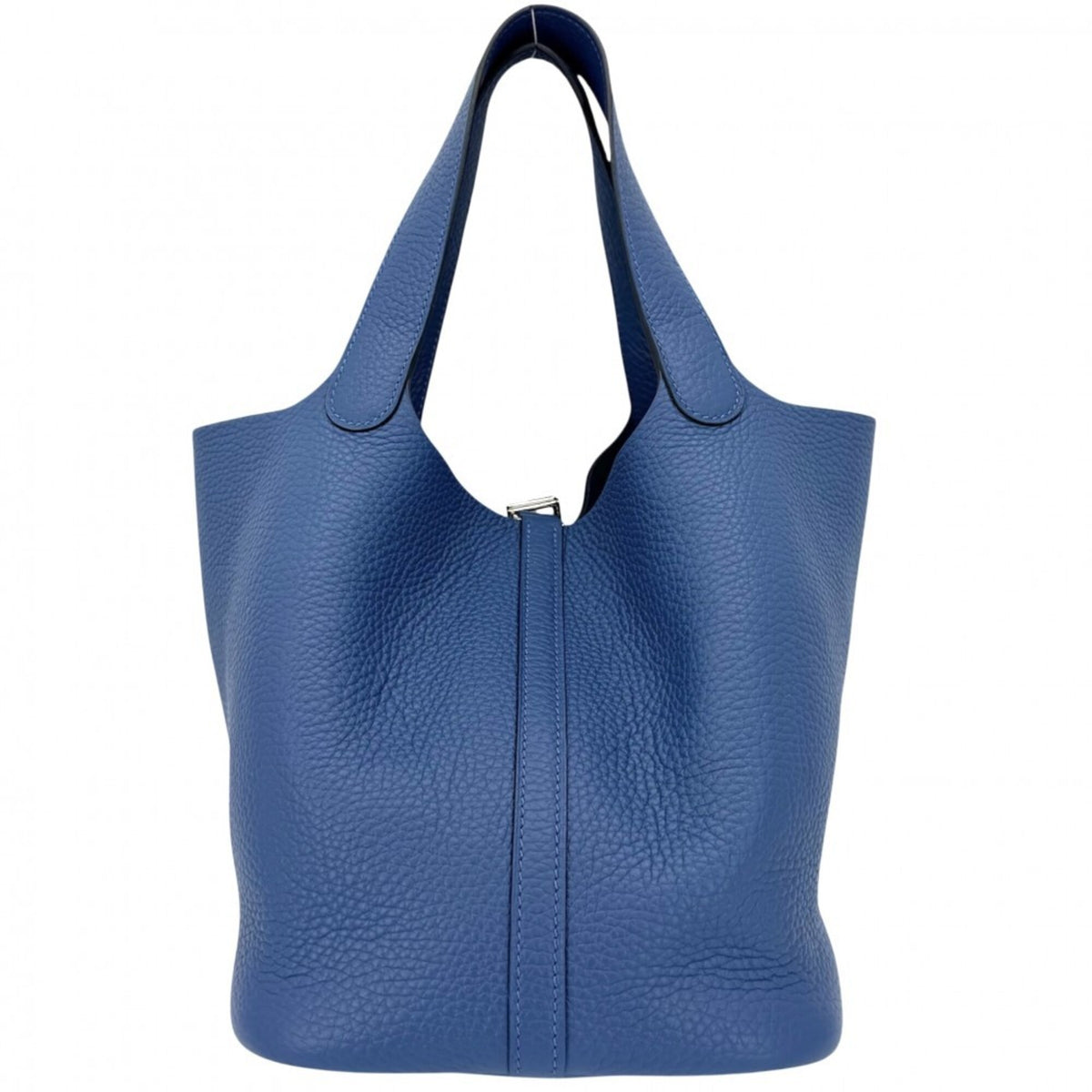 Hermes Blue Leather Handbag (Pre-Owned)