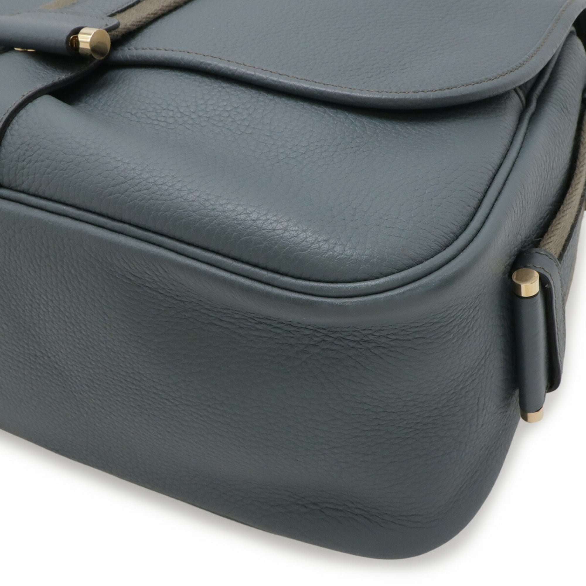 Hermes Light Gray Taurillon Clemence Leather Shoulder Bag (Pre-Owned)