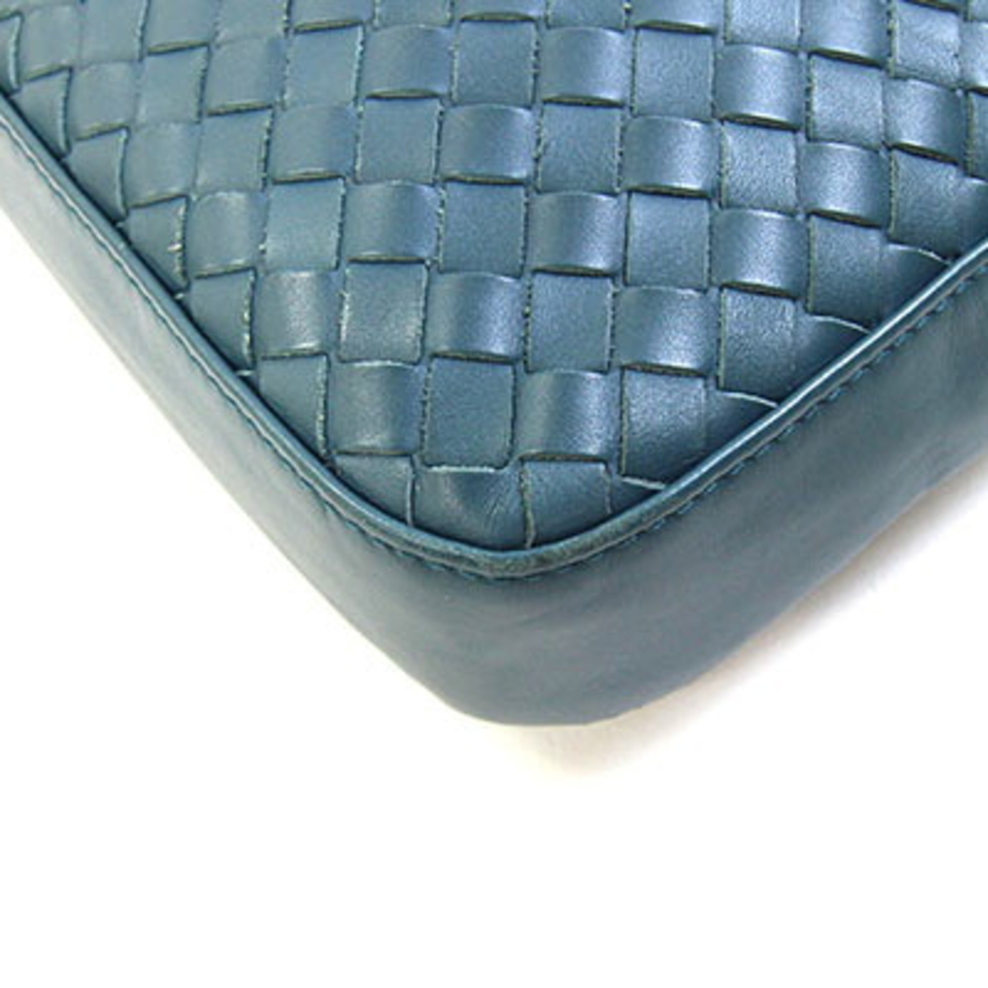 Bottega Veneta Intrecciato Navy Leather Tote Bag (Pre-Owned)