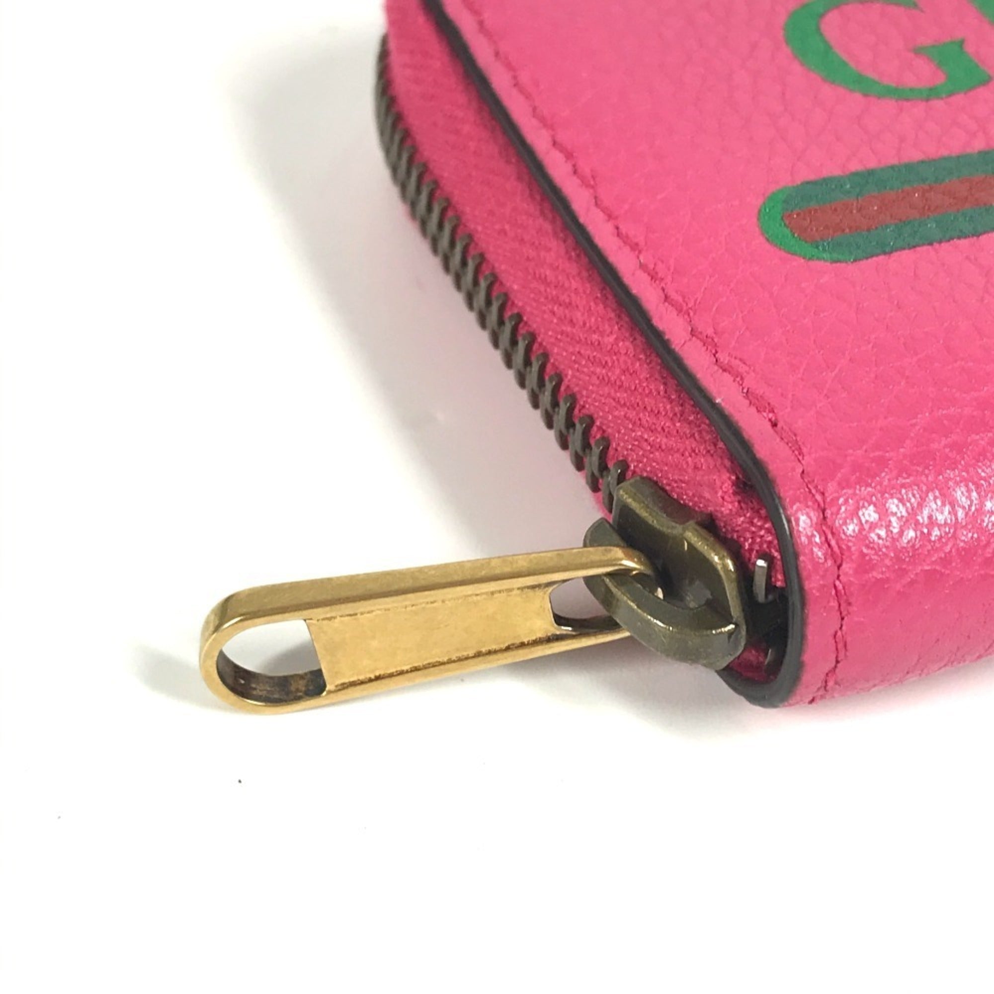 Gucci Pink Leather Coin Purse/Coin Case (Pre-Owned)