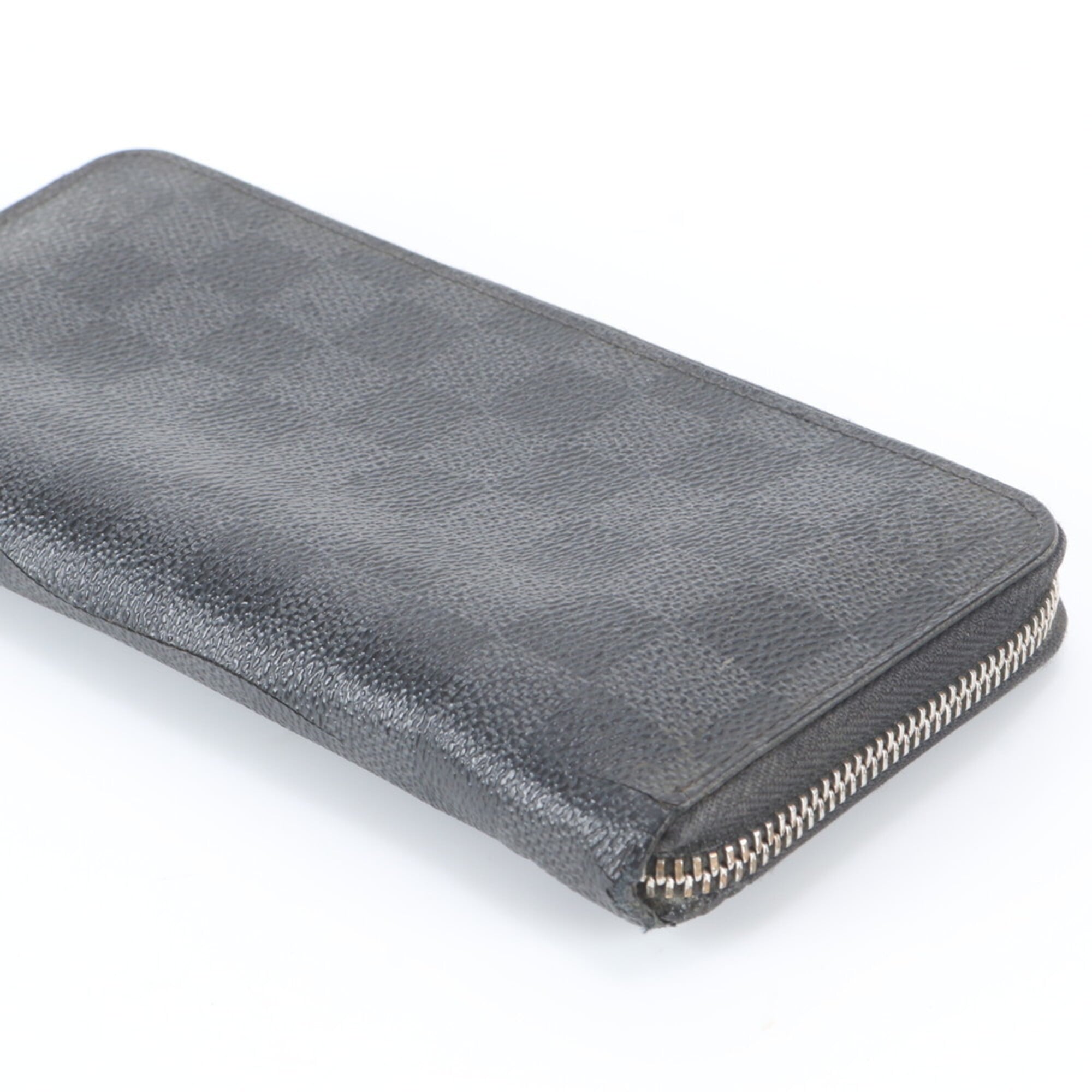 Louis Vuitton Black Leather Coated Canvas Long Wallet (Bi-Fold) (Pre-Owned)