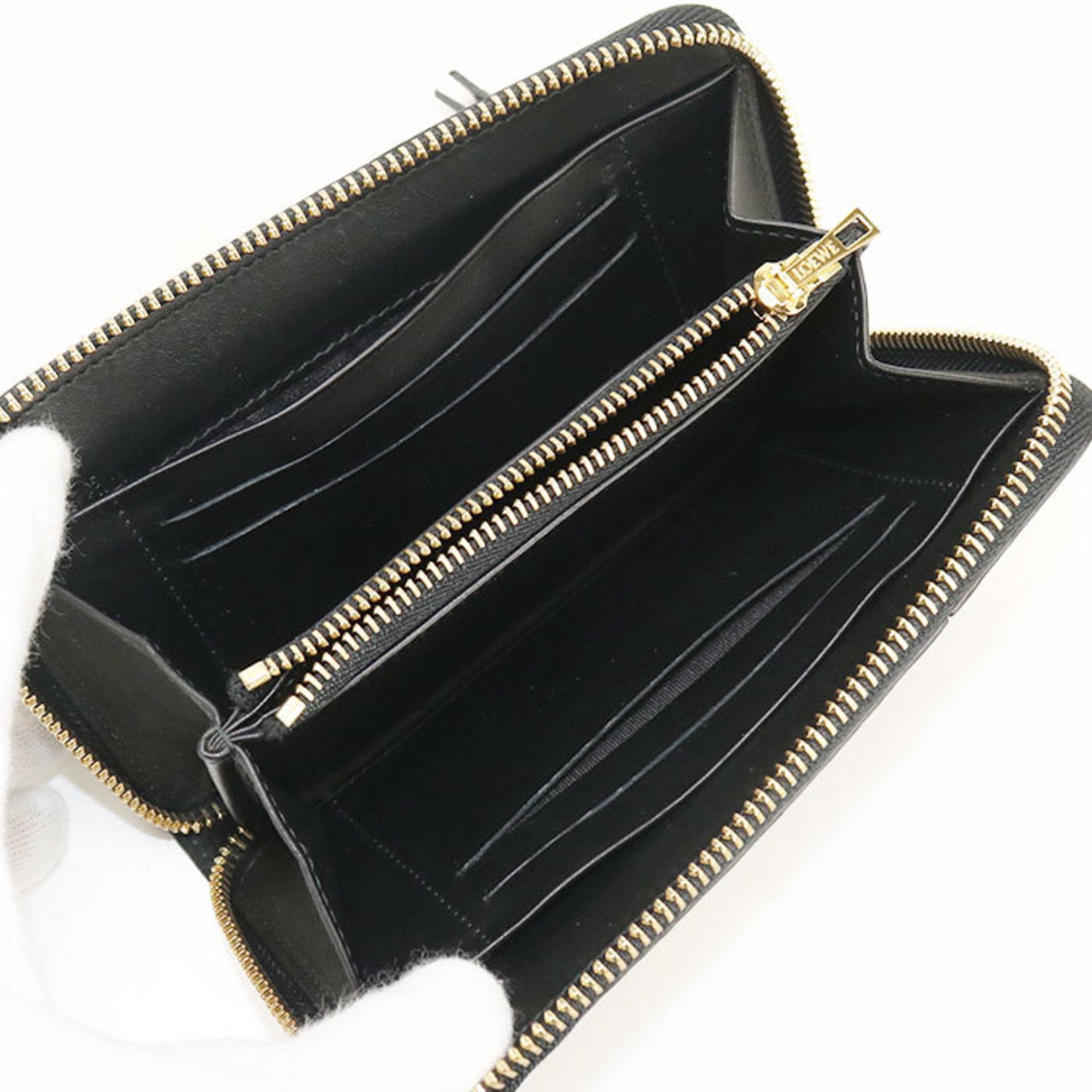 Loewe Black Leather Coin Purse/Coin Case (Pre-Owned)