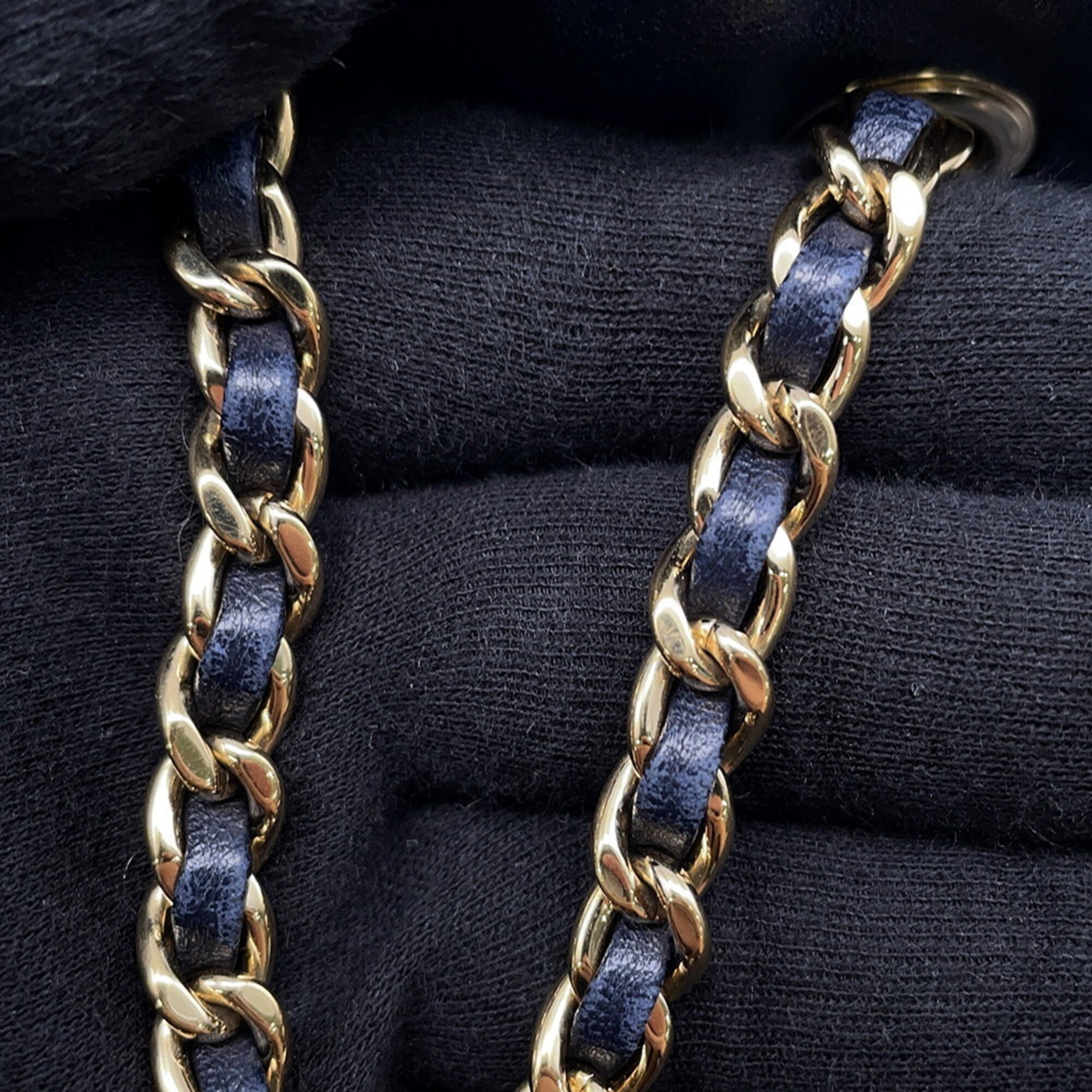 Chanel Matelasse Navy Leather Backpack (Pre-Owned)