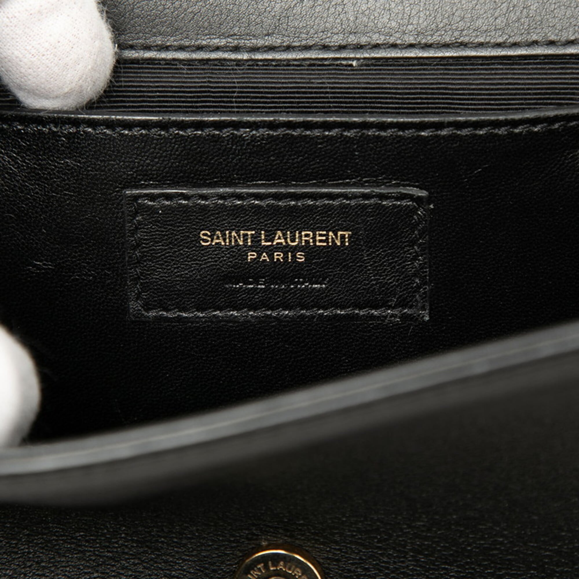 Saint Laurent Black Leather Shoulder Bag (Pre-Owned)