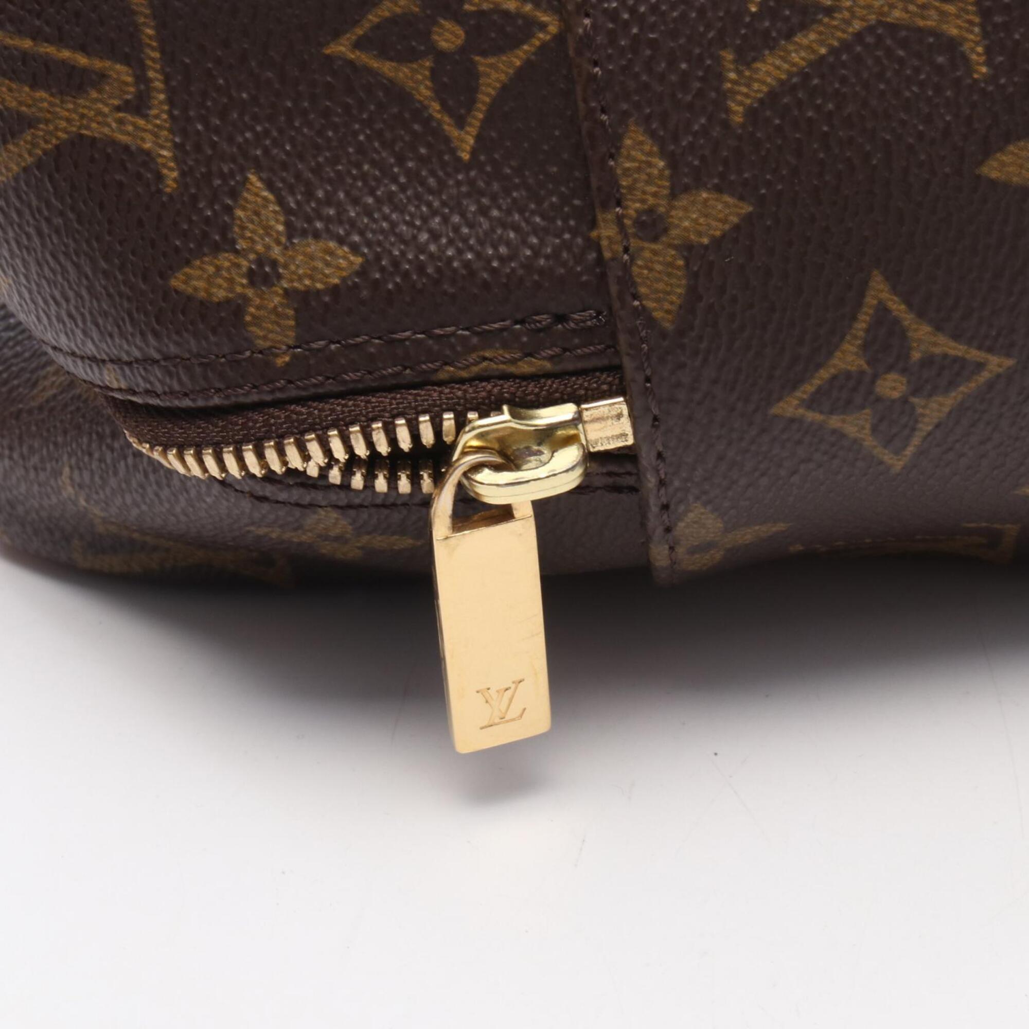 Louis Vuitton Brown Coated Canvas Leather Handbag Shoulder Bag (Pre-Owned)