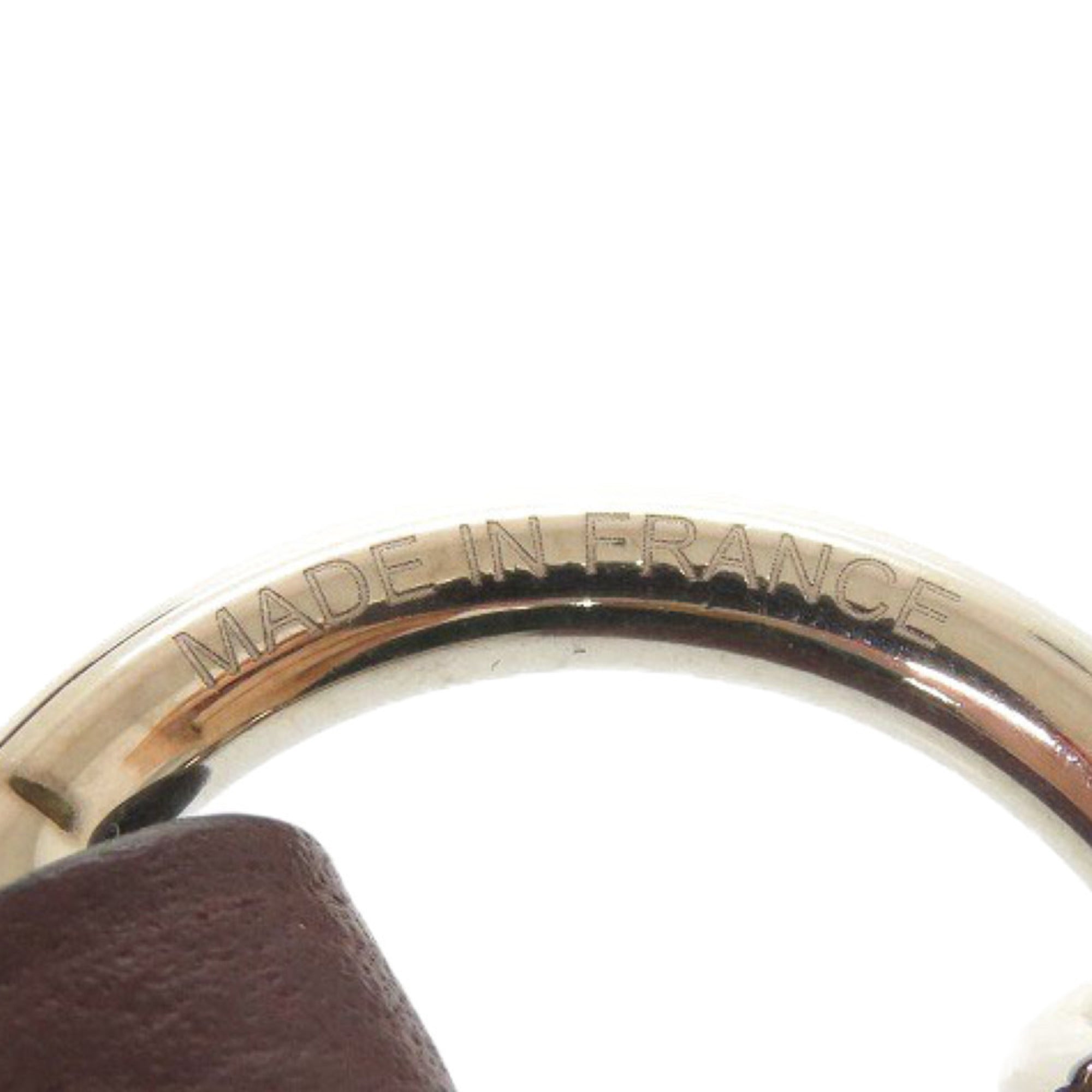 Hermes Brown Canvas Leather Necklace (Pre-Owned)
