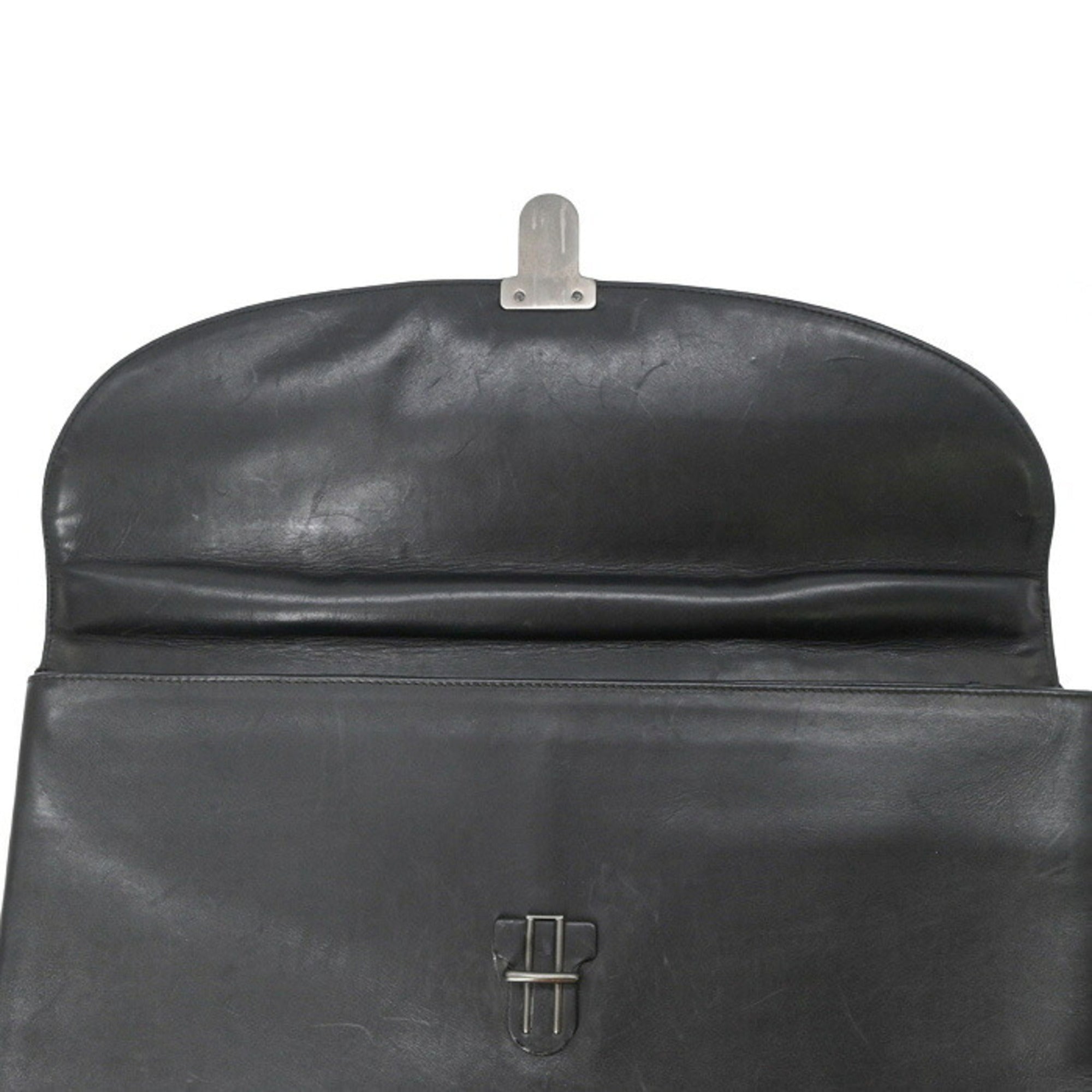 Bottega Veneta Black Leather Briefcase (Pre-Owned)