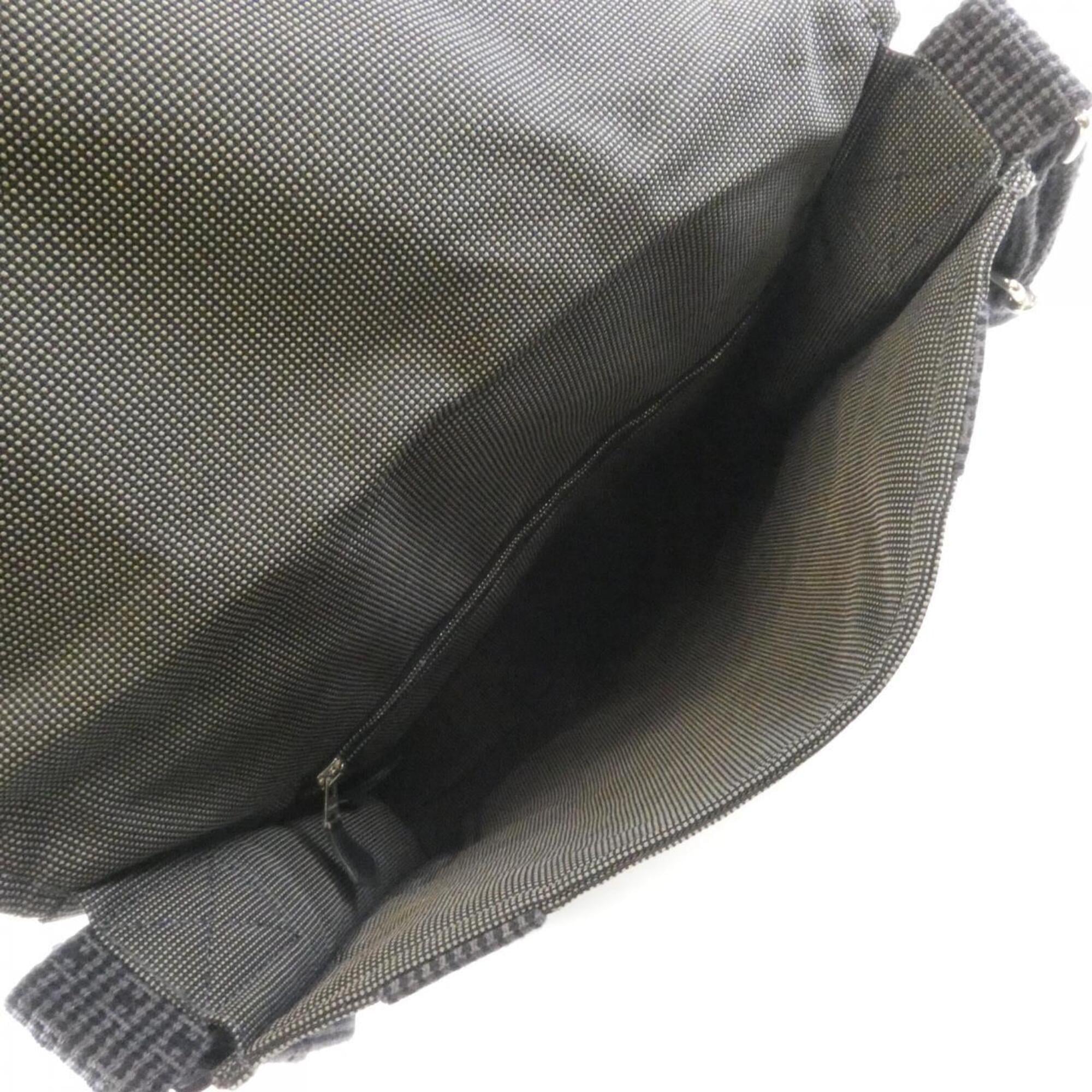 Hermes Her Line Black Canvas Shoulder Bag (Pre-Owned)