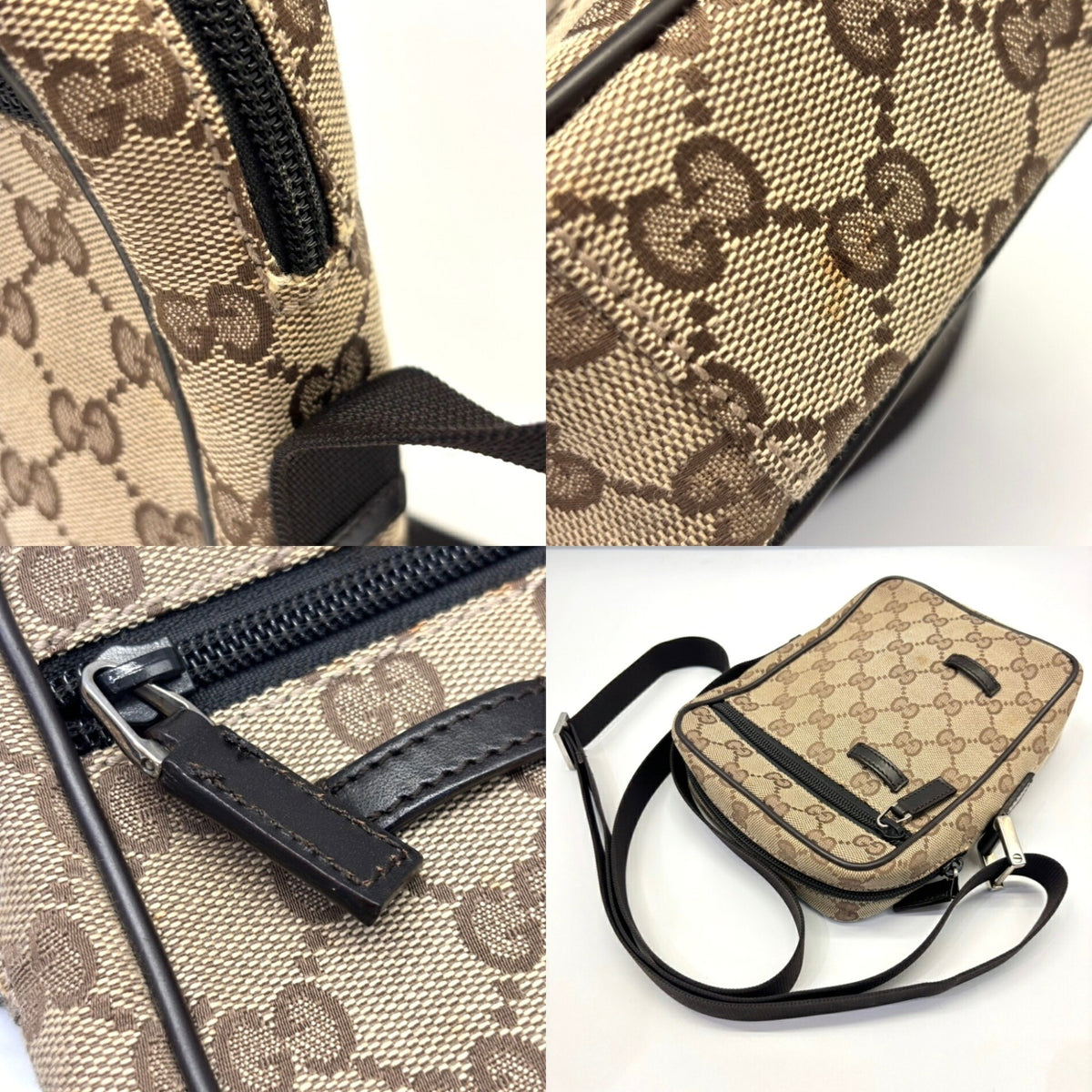 Gucci Gg Canvas Beige Gg Canvas Pochette Pouch Shoulder Bag (Pre-Owned)