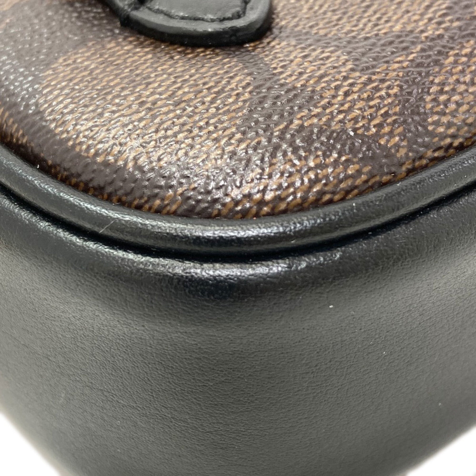 Coach Dark Brown Signature Line Pvc Shoulder Bag (Pre-Owned)