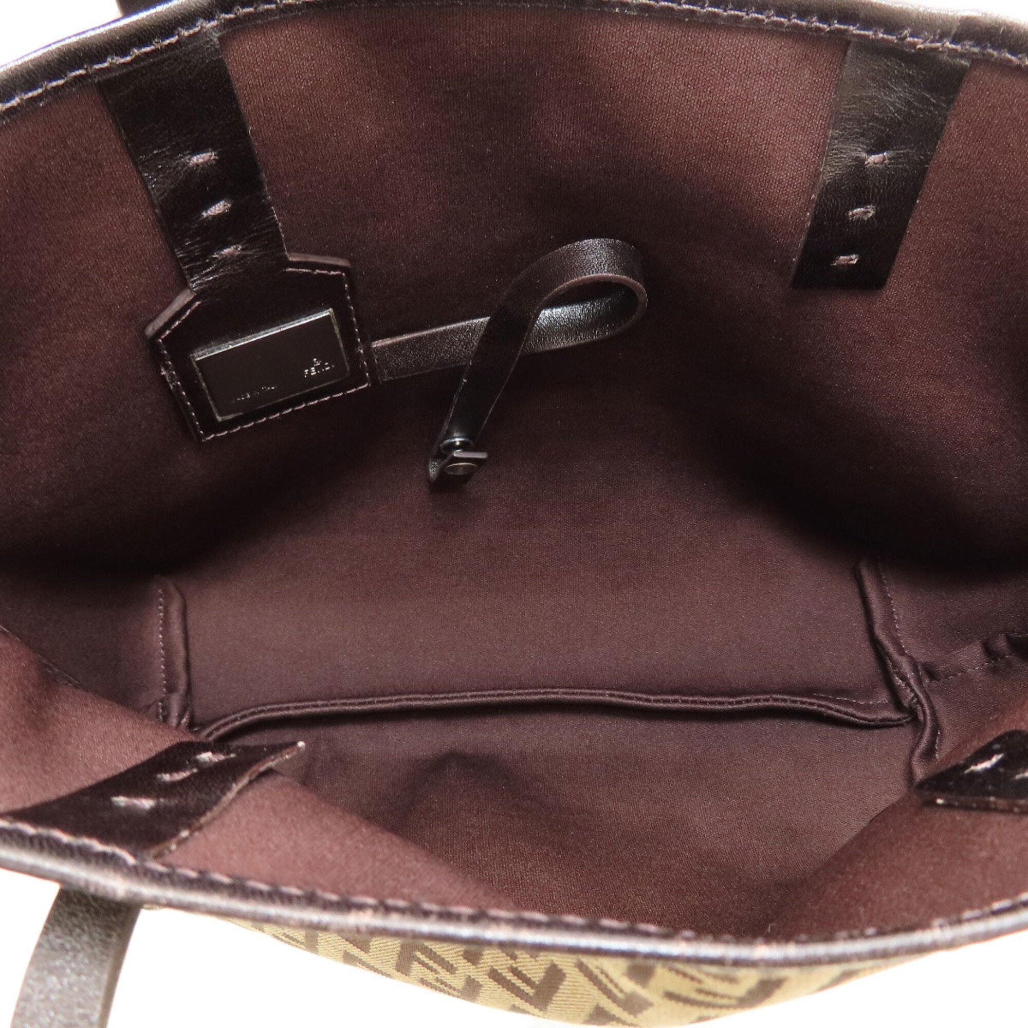 Fendi Zucchino Brown Canvas Handbag (Pre-Owned)