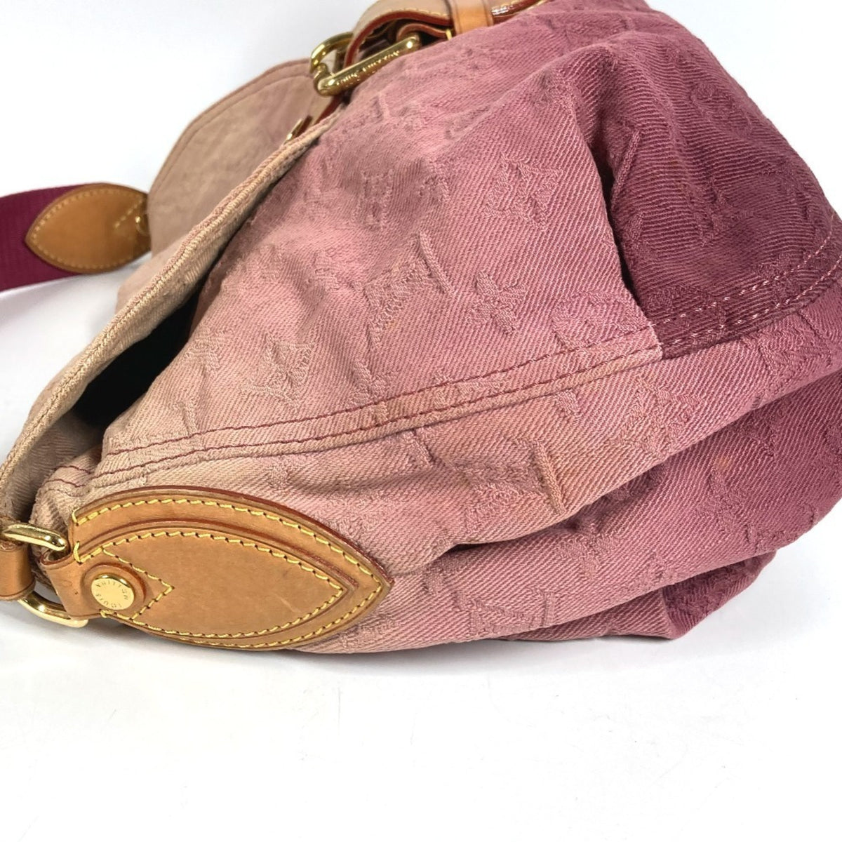 Louis Vuitton Monogram Denim Pink Rouge Fauviste Monogram Denim Shoulder Bag (Pre-Owned)