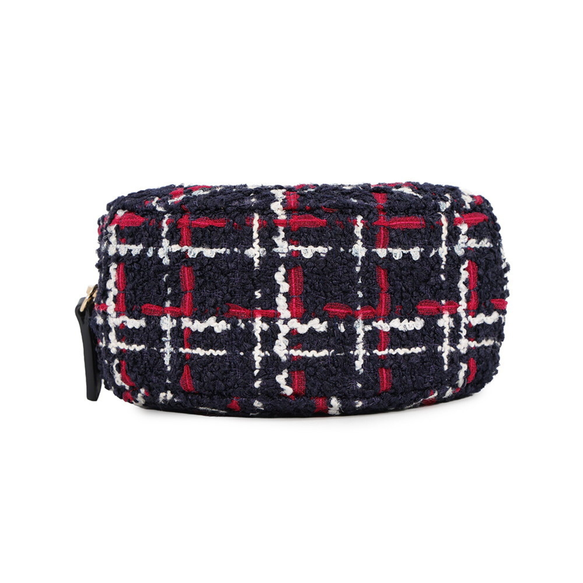 Chanel Matelasse Navy Pink White Tweed Shoulder Bag (Pre-Owned)