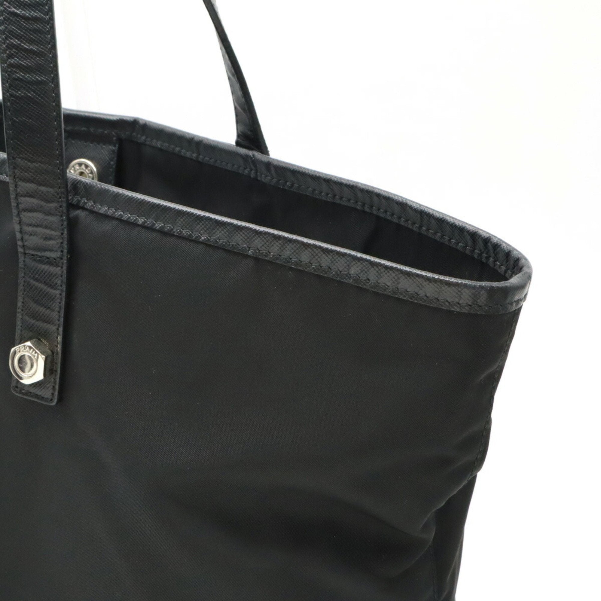 Prada Black Nero Nylon Shoulder Bag Tote Bag (Pre-Owned)