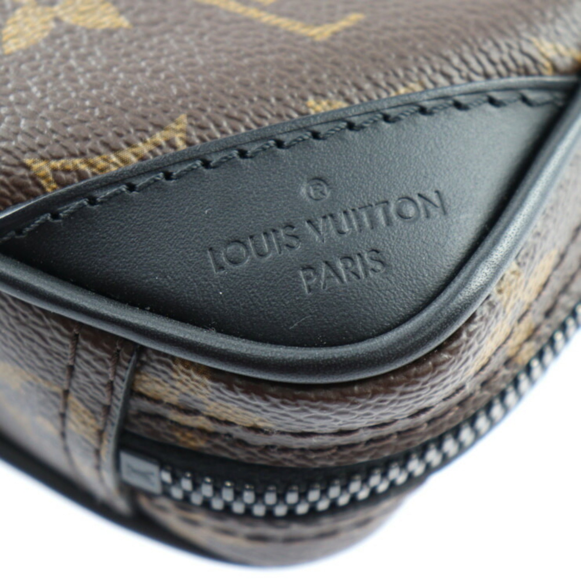 Louis Vuitton Black Brown Monogram Monogram Leather Shoulder Bag Sling Bag (Pre-Owned)