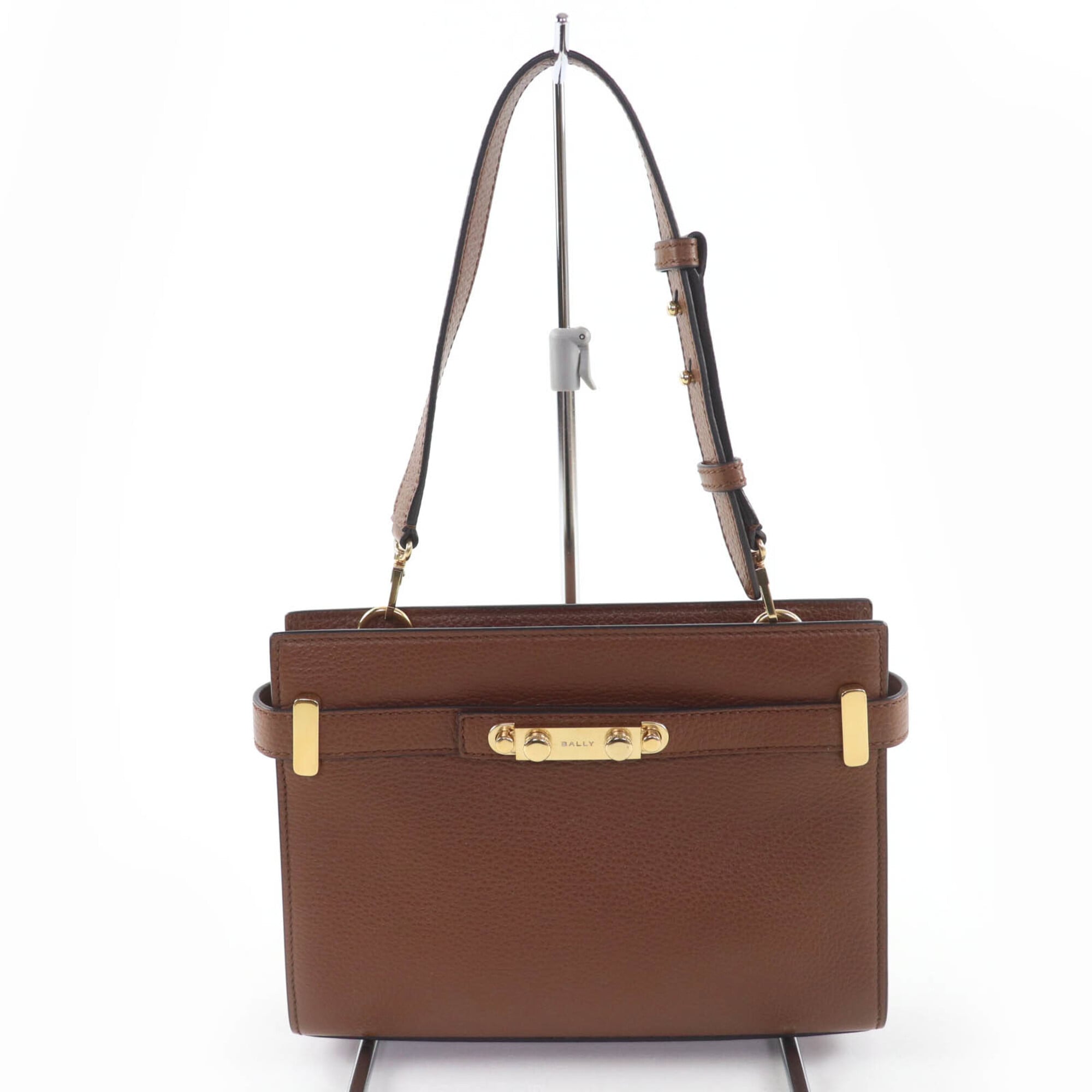 Bally Brown Leather Handbag Shoulder Bag (Pre-Owned)