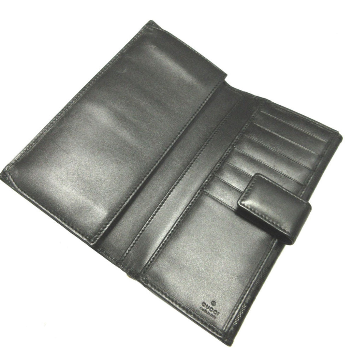 Gucci Black Gg Imprimé Long Wallet (Bi-Fold) (Pre-Owned)