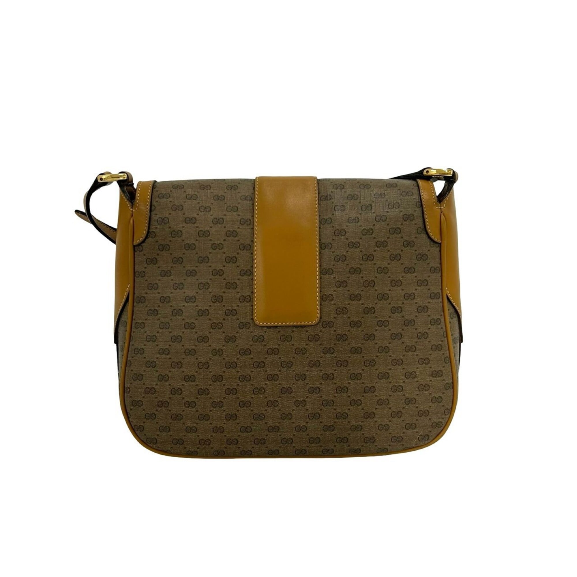 Gucci Brown Leather Pvc Pochette Shoulder Bag (Pre-Owned)