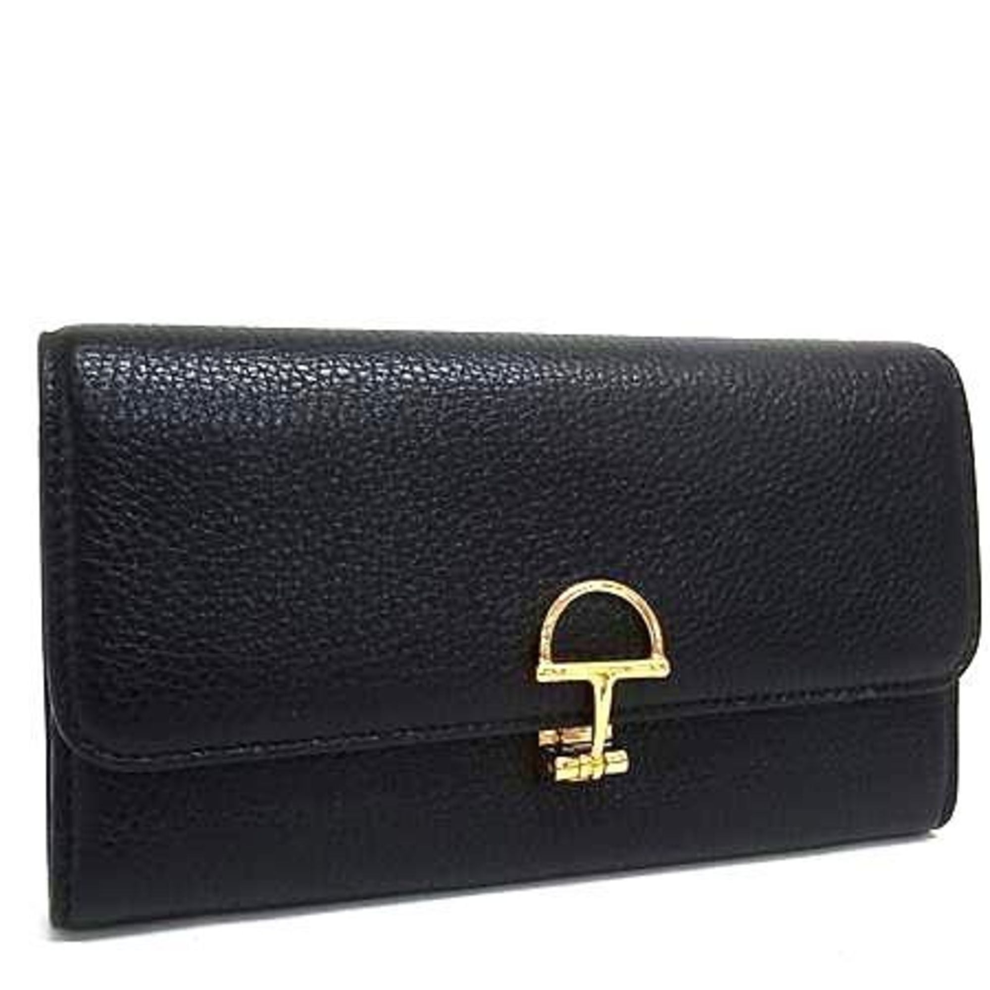 Gucci Black Leather Long Wallet (Bi-Fold) (Pre-Owned)